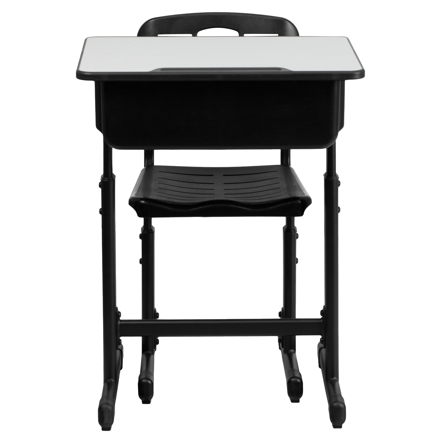 Flash Furniture Adjustable Pedestal Frame Student Desk And Chair, Gray - Image 11