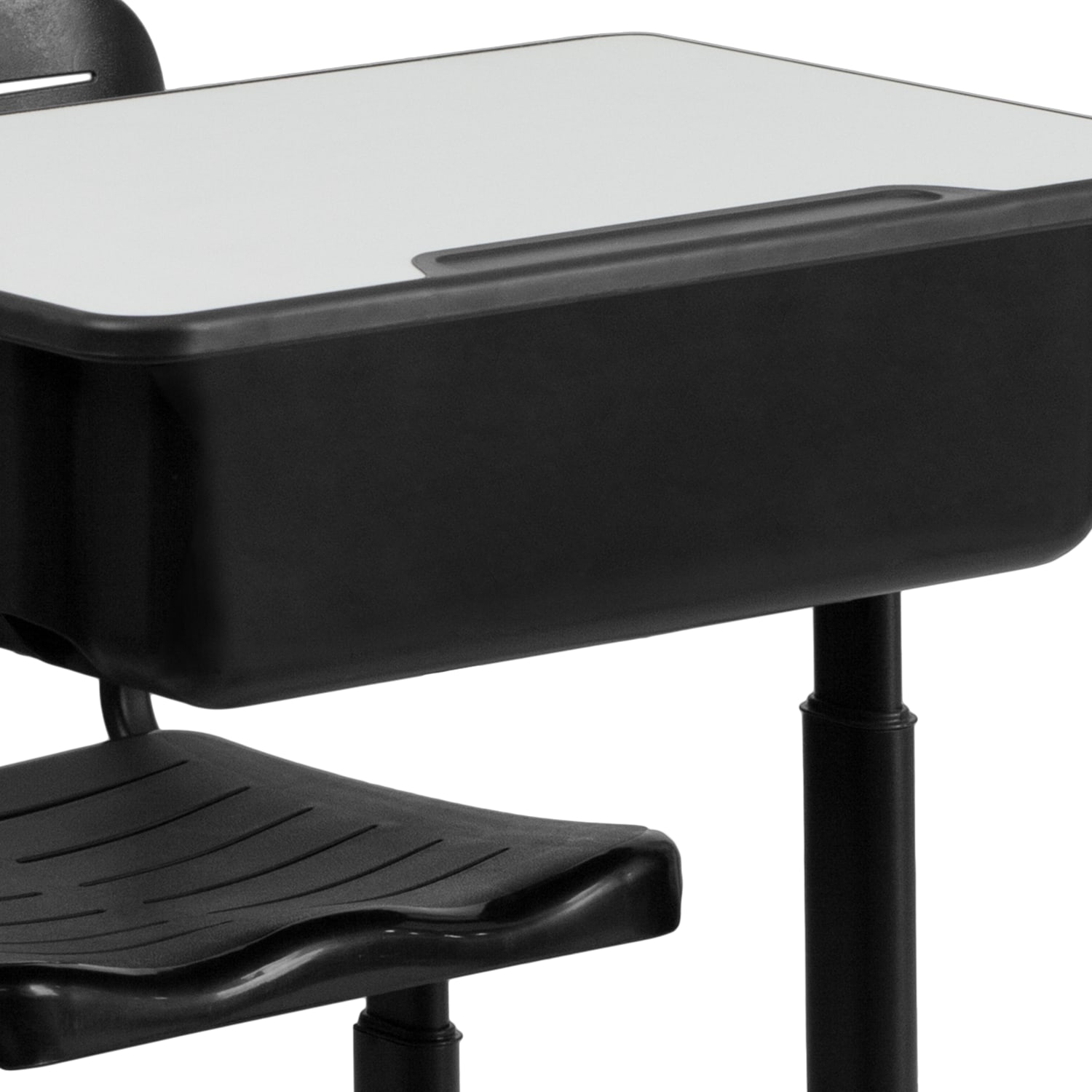 Flash Furniture Adjustable Pedestal Frame Student Desk And Chair, Gray - Image 12