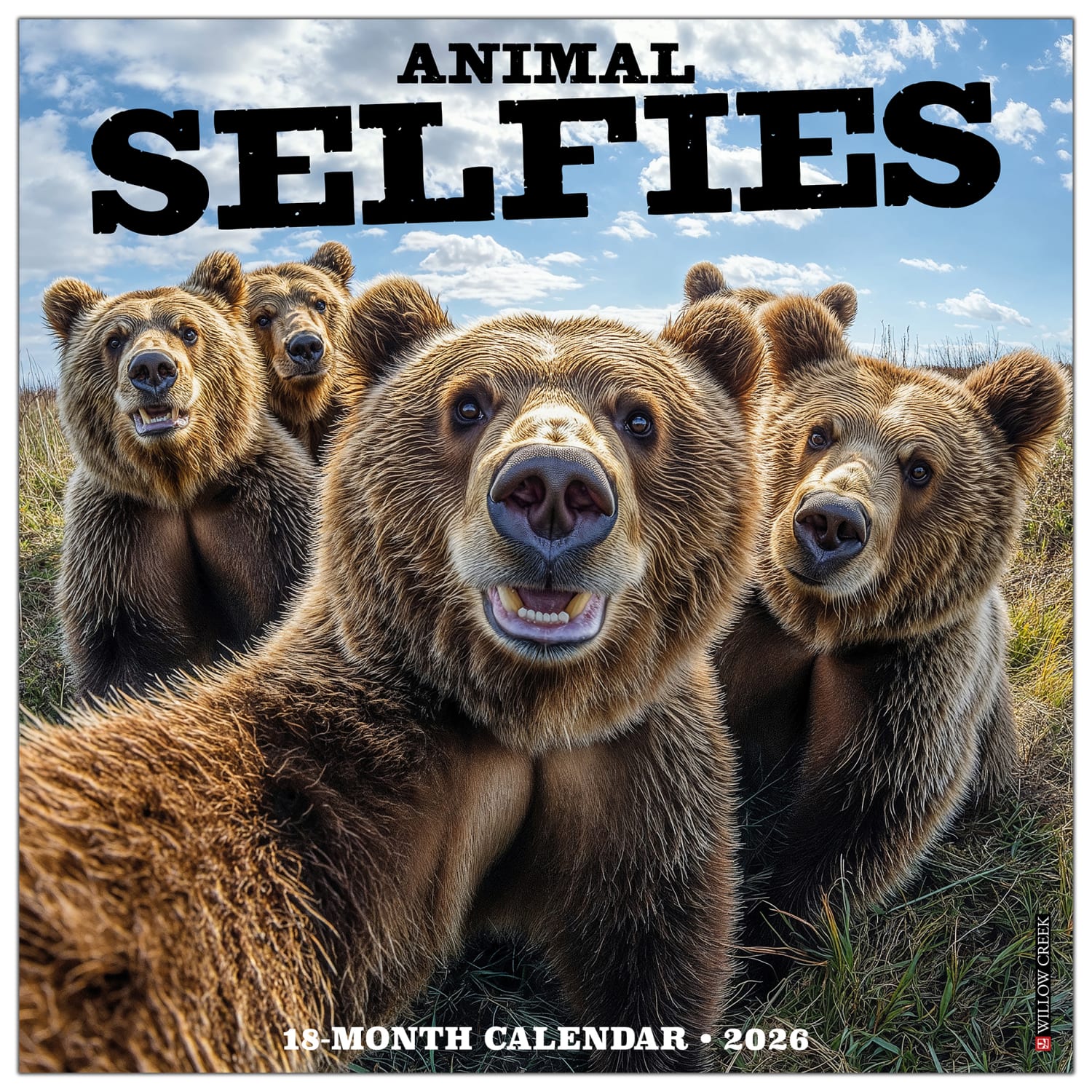 2026 Willow Creek Press Animals Monthly Wall Calendar, 12in x 12in, Animal Selfies, January To December, 49884 - Image 3