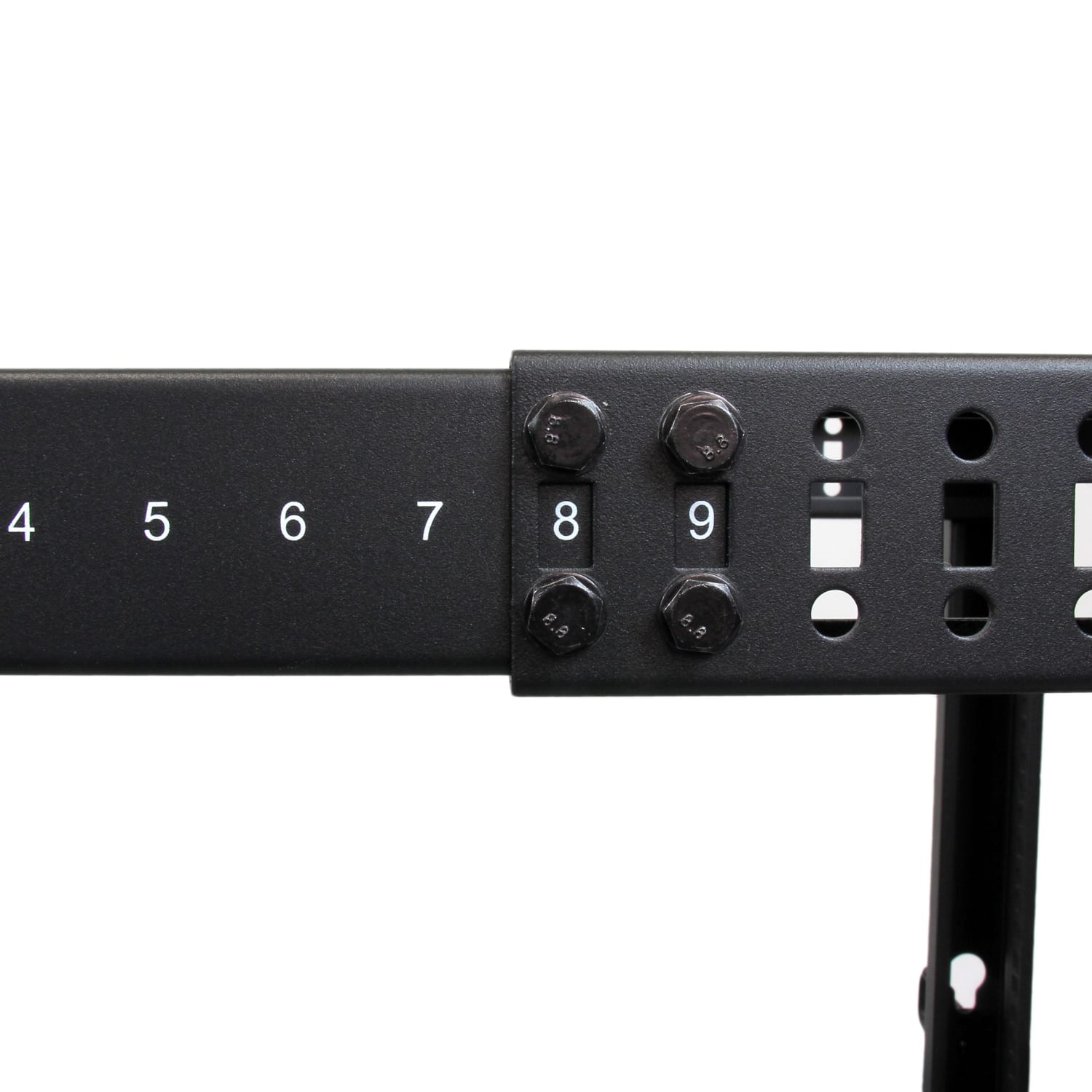 StarTech.com 12U Adjustable Depth Open Frame 4 Post Server Rack w/ Casters/Levelers and Cable Management Hooks - 4POSTRACK12U - Image 4