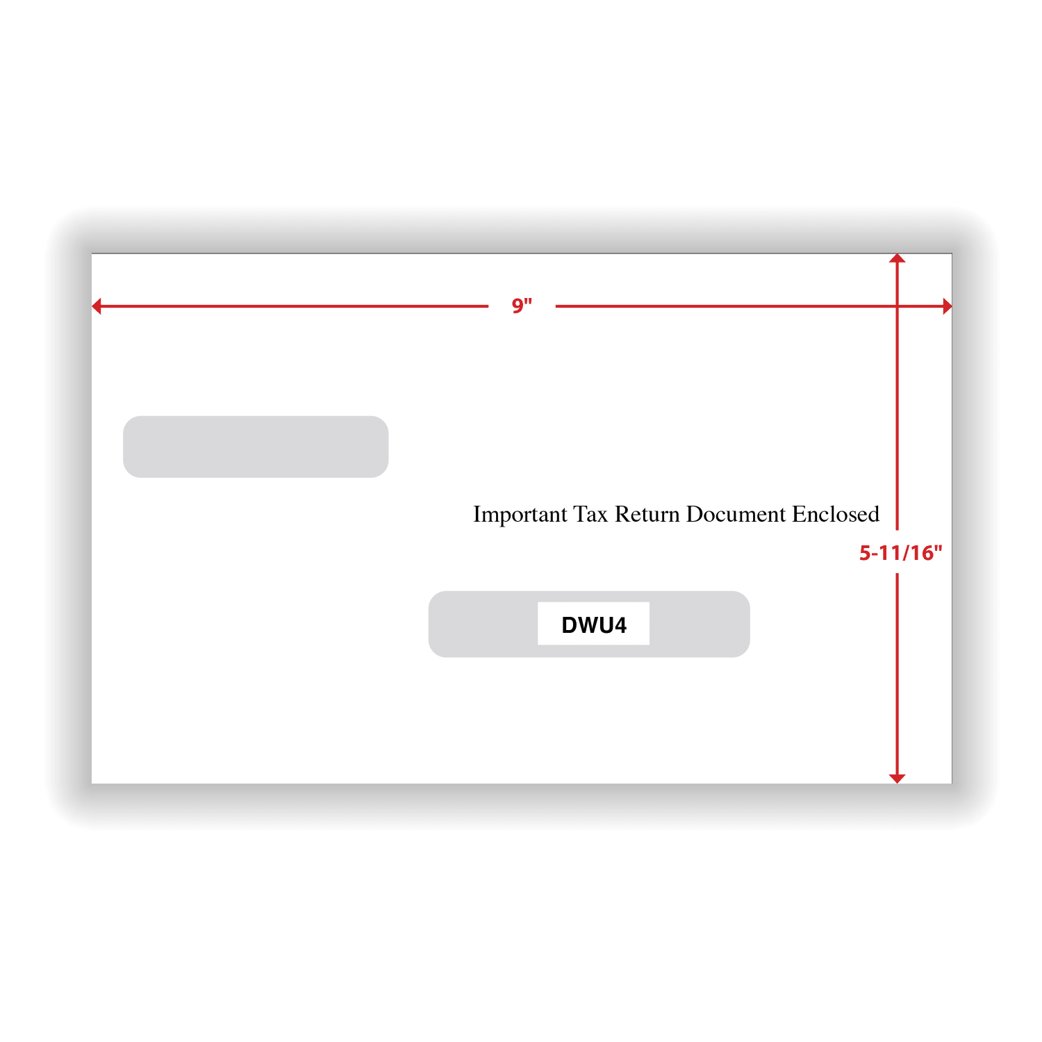 ComplyRight Double-Window Envelopes For W-2/1099 (LU4) Tax Forms, 5-11/16in x 9in, Moisture-Seal, White, Pack Of 100 Envelopes - Image 3