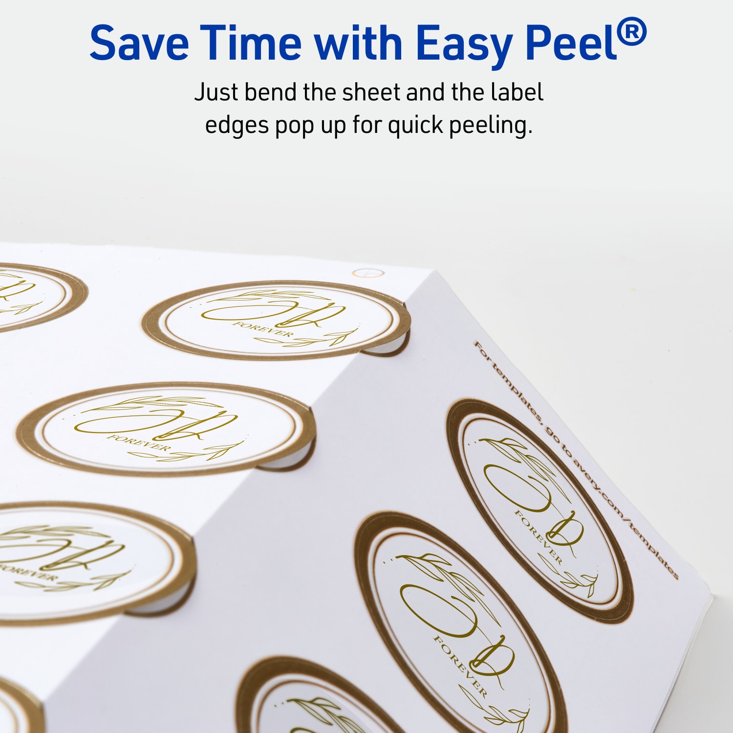 Avery Printable Labels With Metallic Border, Round, 2in diameter, Matte White/Gold, Pack Of 120 - Image 5