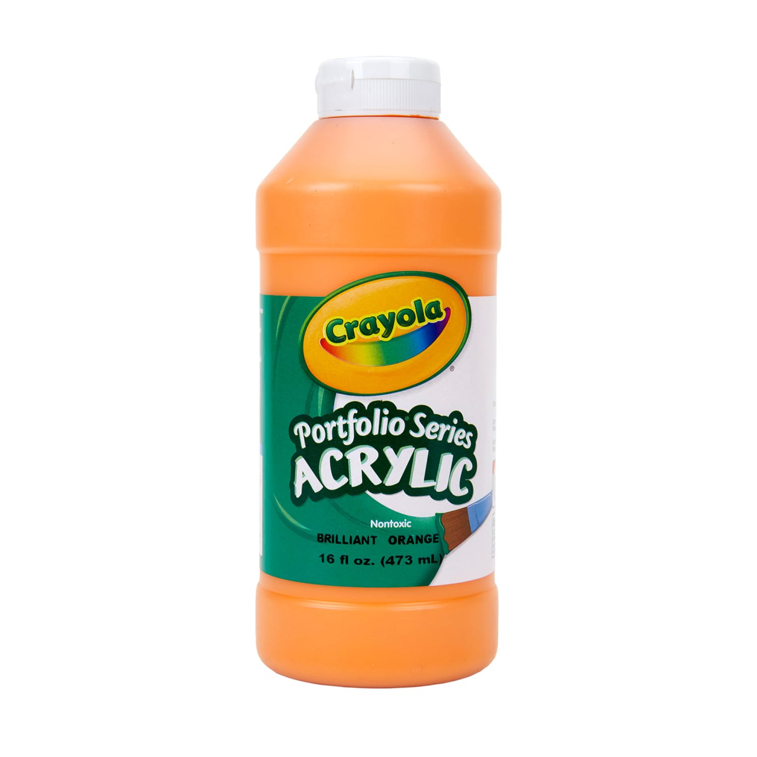 Crayola Portfolio Series Acrylic Paint, 16 oz., Brilliant Orange, Pack Of 2 - Image 3