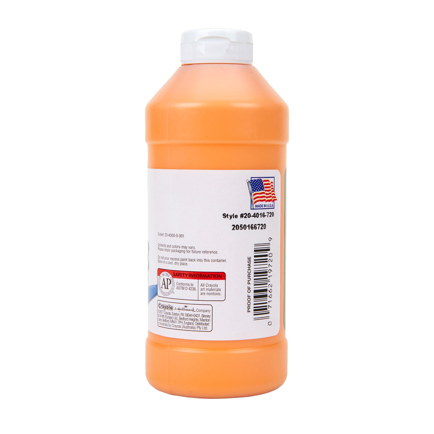 Crayola Portfolio Series Acrylic Paint, 16 oz., Brilliant Orange, Pack Of 2 - Image 4