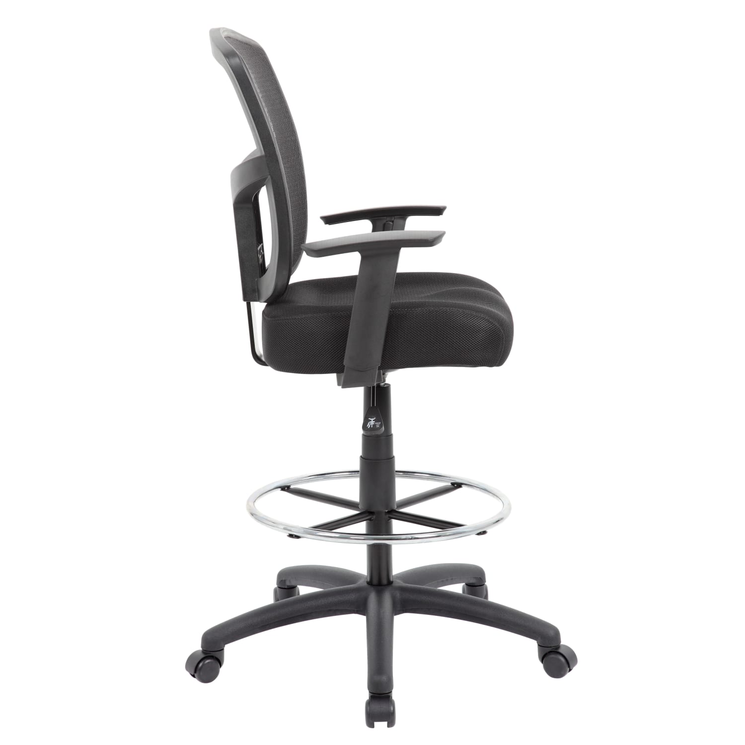Boss Office Products Contract Mesh Drafting Stool Black PopularChairscom