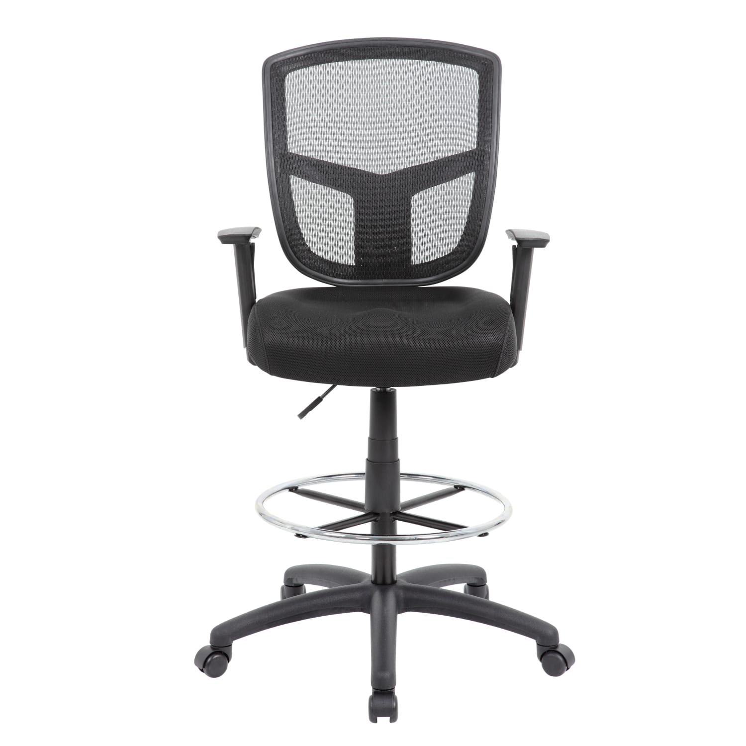 Boss Office Products Contract Mesh Drafting Stool Black PopularChairscom