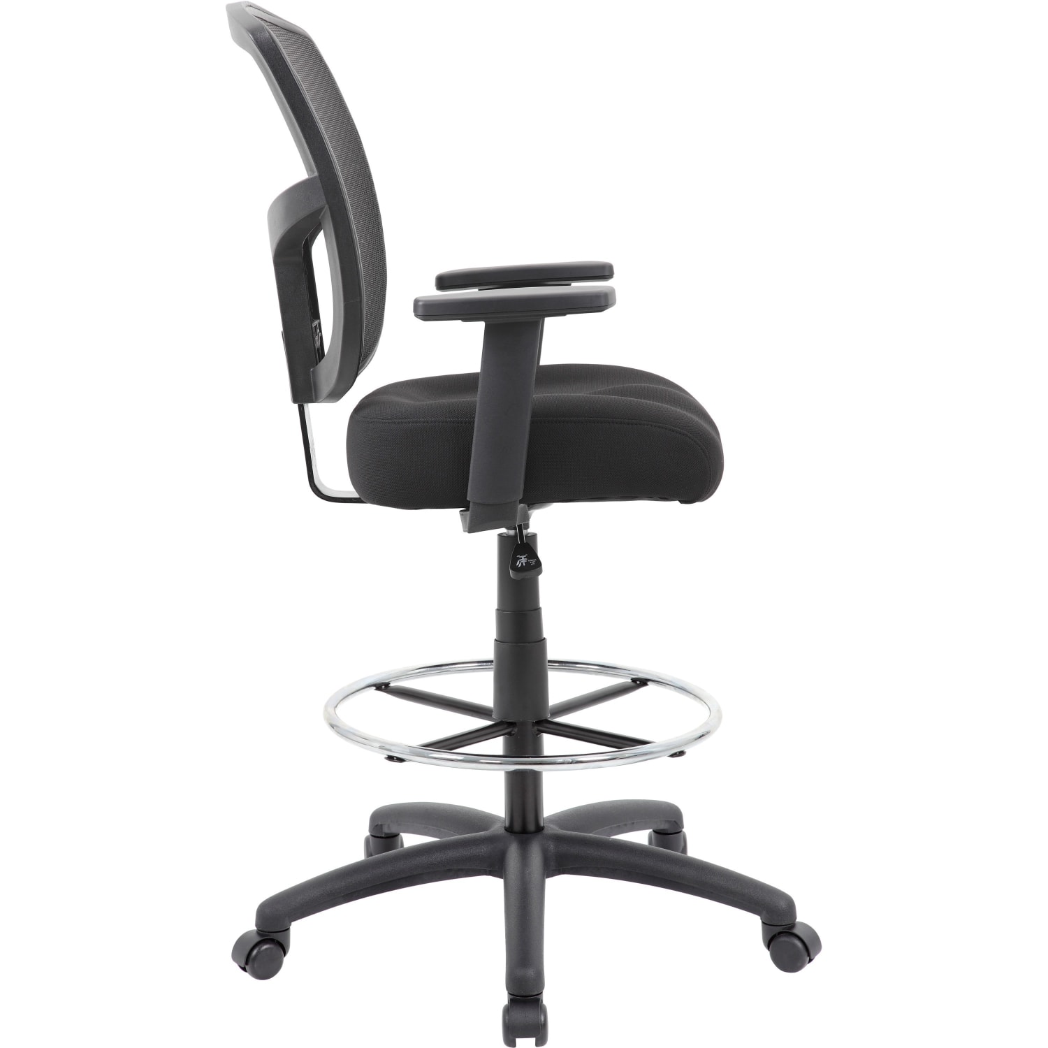 Boss Office Products Contract Mesh Drafting Stool Black PopularChairscom