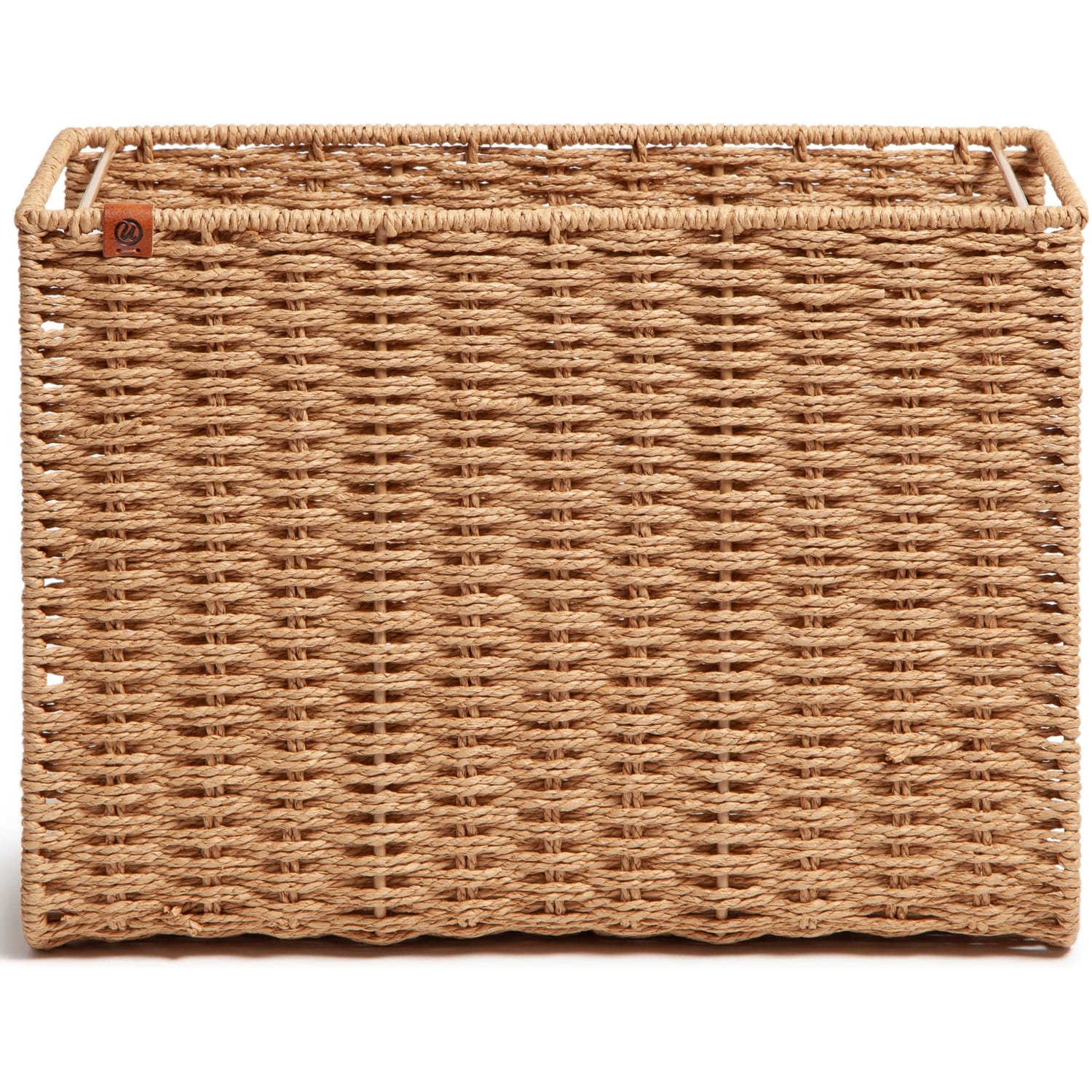 U Brands Woven File Basket - 10.2in Height x 13.8in Width x 7in Depth - Brown - 1 Each - Image 3