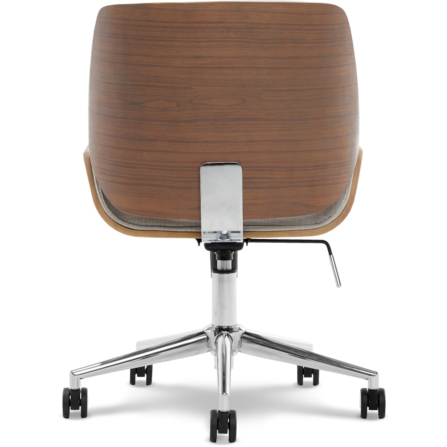 Elle Decor Ophelia Bentwood Fabric Mid-Back Task Chair, Gray/Chrome - Image 5