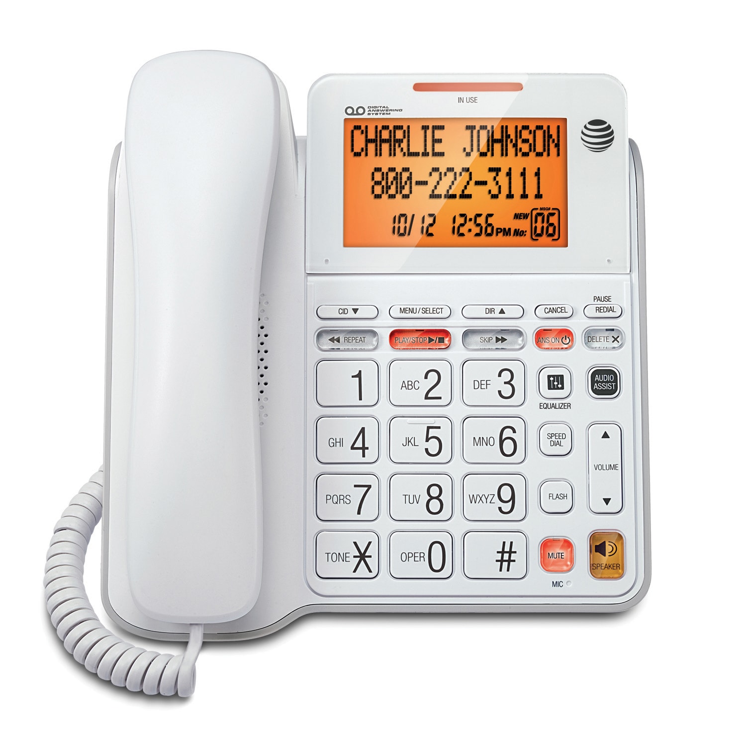 AT&T CL4940 Corded Answering System with Large Tilt Display - Image 3