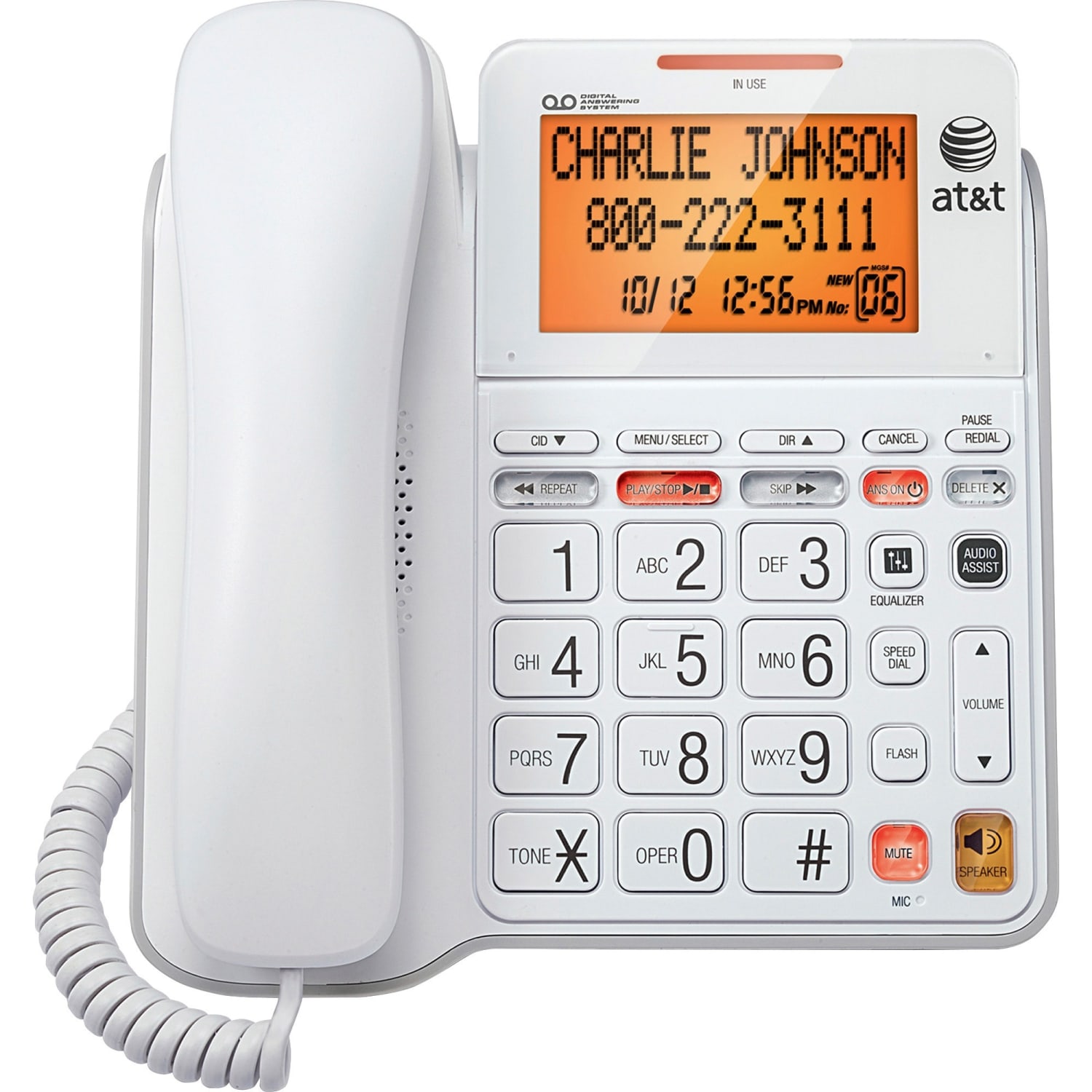 AT&T CL4940 Corded Answering System with Large Tilt Display - Image 5