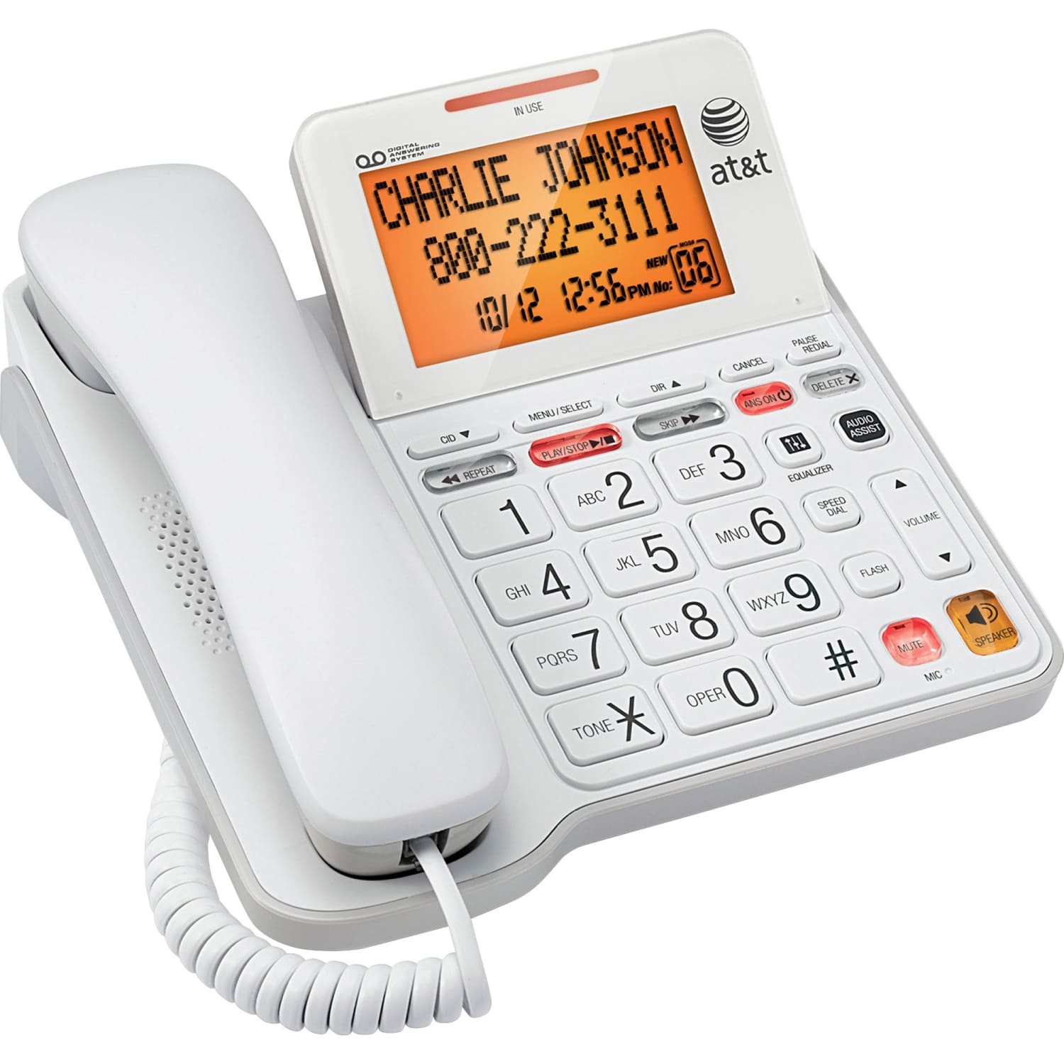 AT&T CL4940 Corded Answering System with Large Tilt Display - Image 6