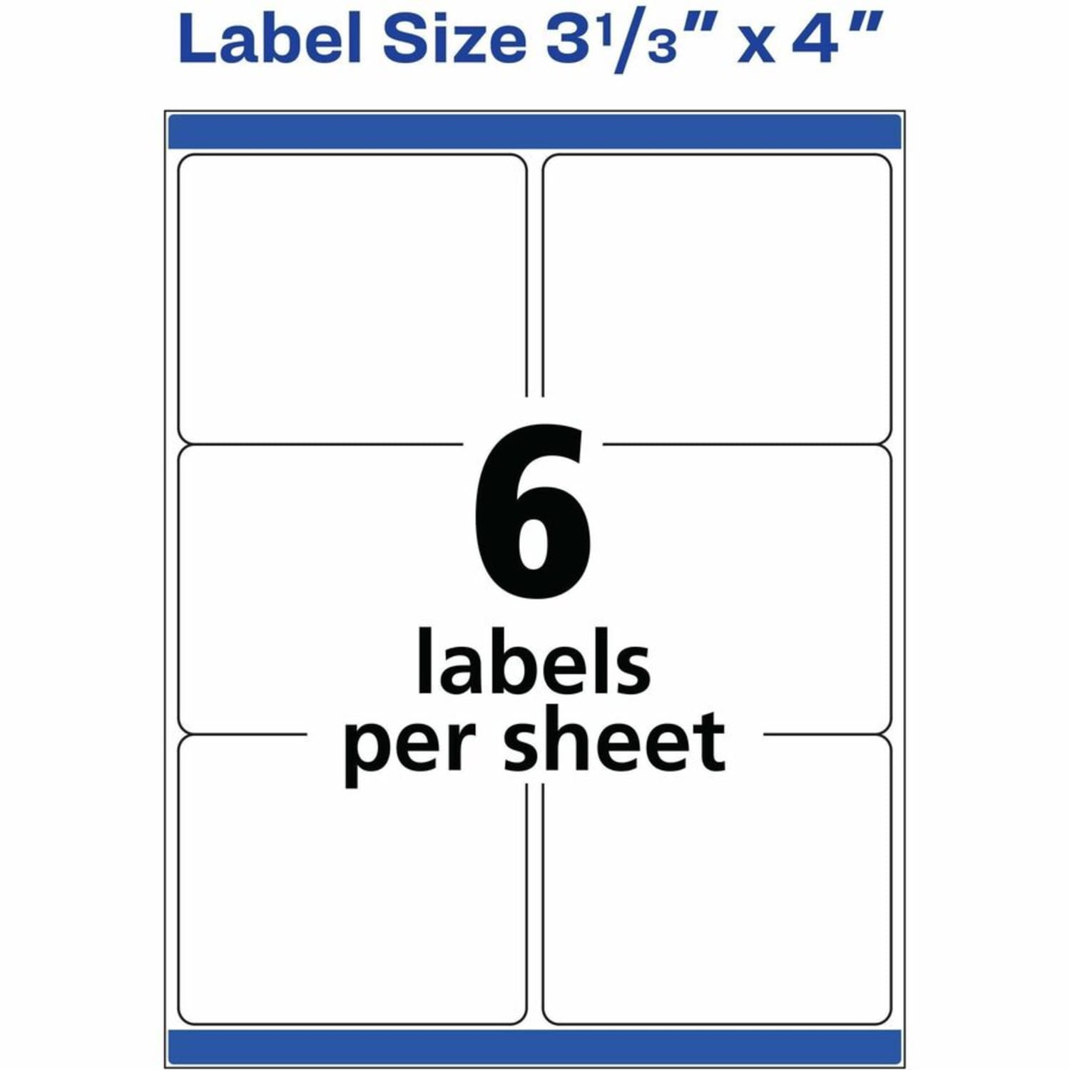 Avery Shipping Labels With TrueBlock Technology, 95905, 3 1/3in x 4in, White, Pack Of 3,000 - Image 6