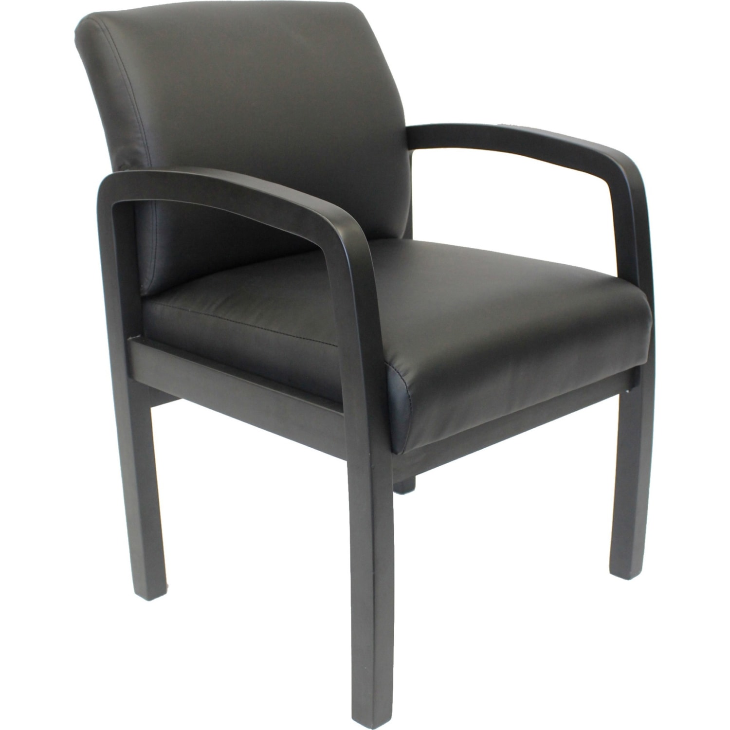Boss Office Products Guest Chair with Antimicrobial Protection Black PopularChairscom
