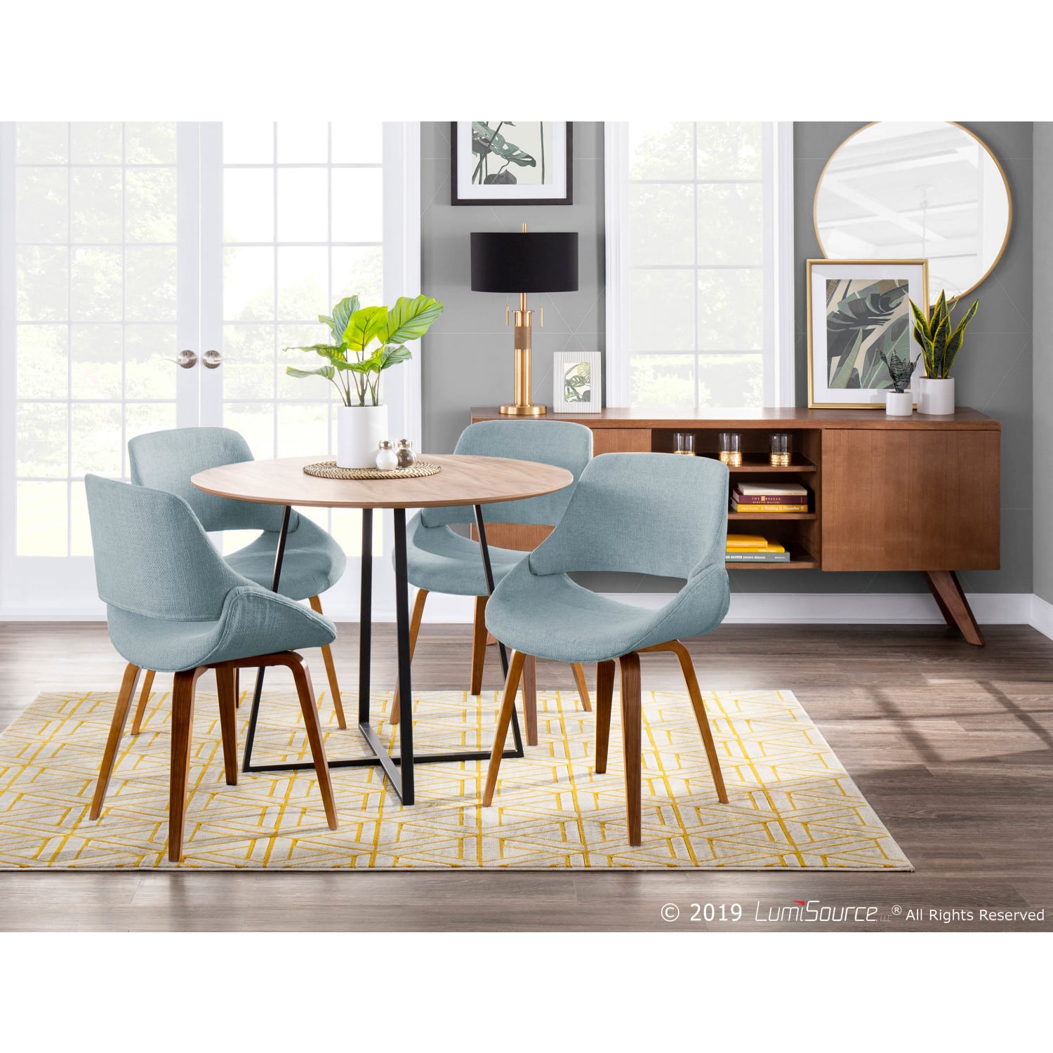 LumiSource Fabrico Chairs Blue Noise SeatWalnut Frame Set Of 2 Chairs PopularChairscom LumiSource Fabrico Chairs Blue Noise SeatWalnut Frame Set Of 2 Chairs PopularChairscom