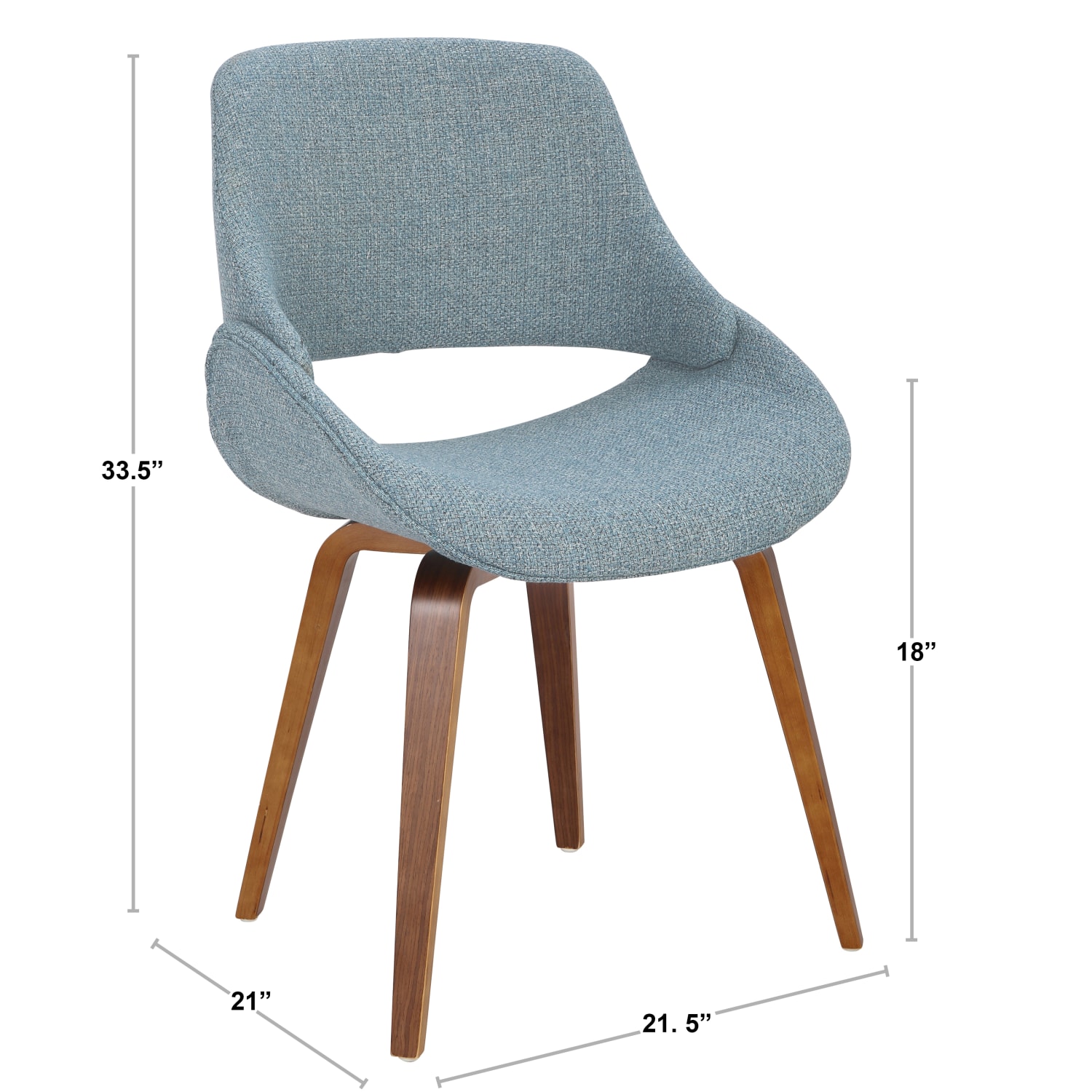 LumiSource Fabrico Chairs Blue Noise SeatWalnut Frame Set Of 2 Chairs PopularChairscom LumiSource Fabrico Chairs Blue Noise SeatWalnut Frame Set Of 2 Chairs PopularChairscom