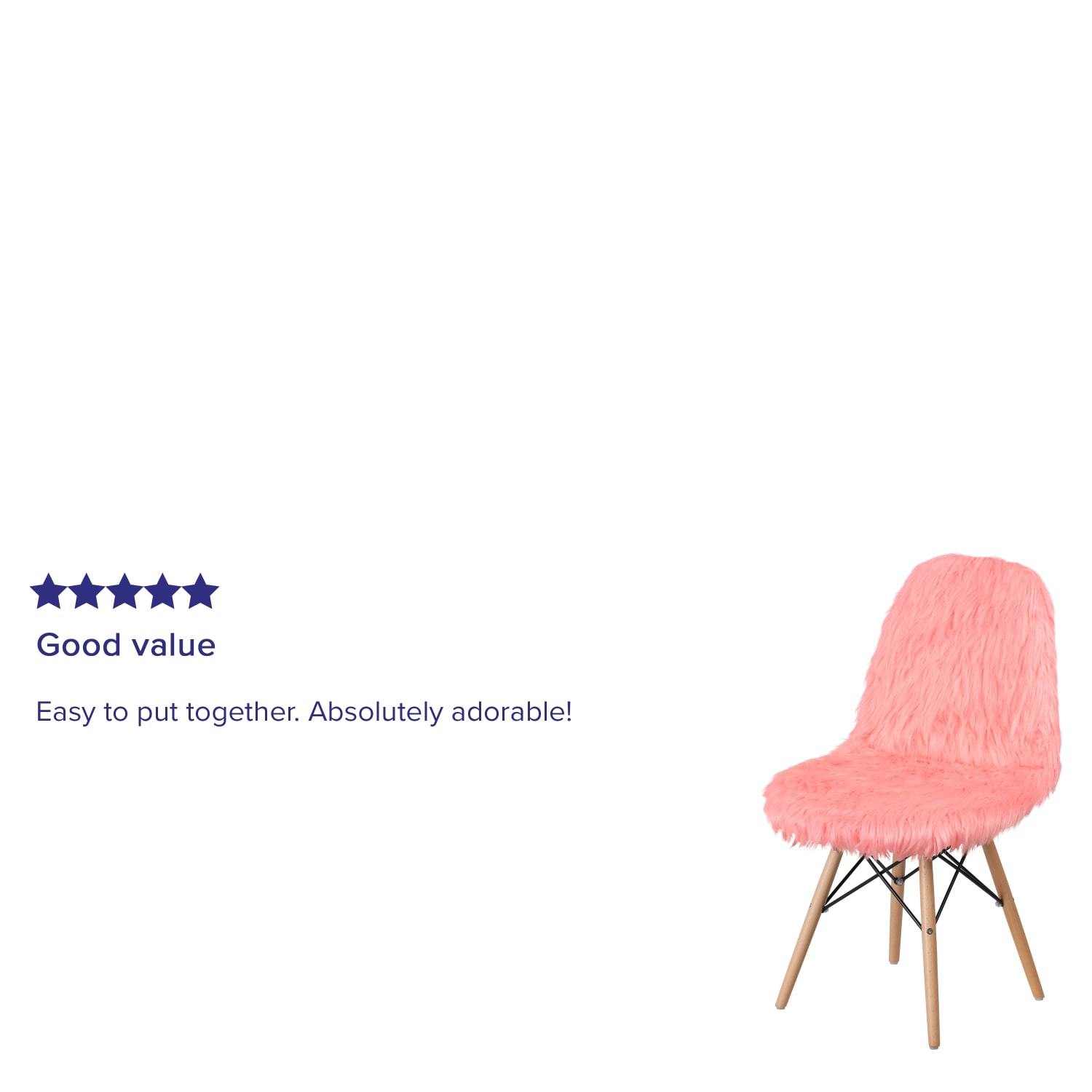 Flash Furniture Shaggy Dog Accent Chair, Hermosa Pink - Image 12