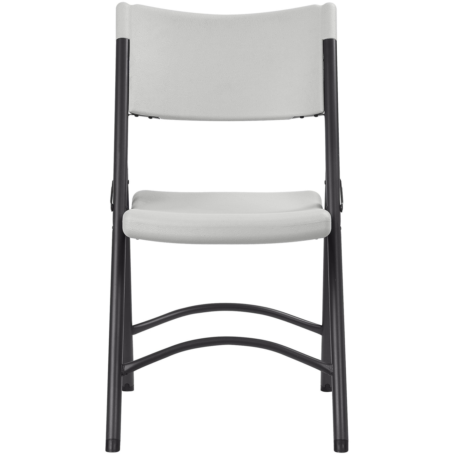 Lorell Blow Molded Folding Chairs, Platinum, Pack Of 4 - Image 4