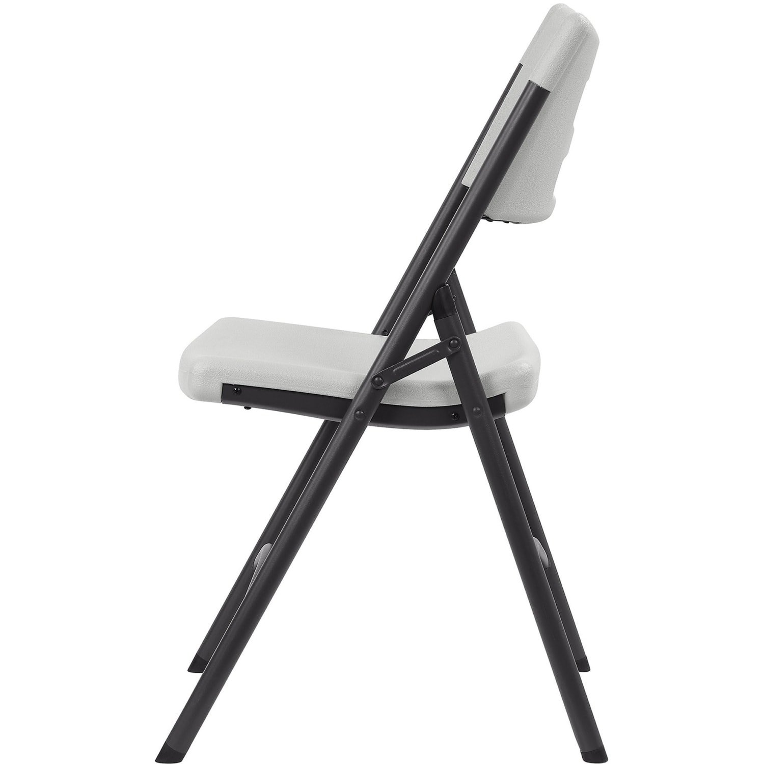 Lorell Blow Molded Folding Chairs, Platinum, Pack Of 4 - Image 5