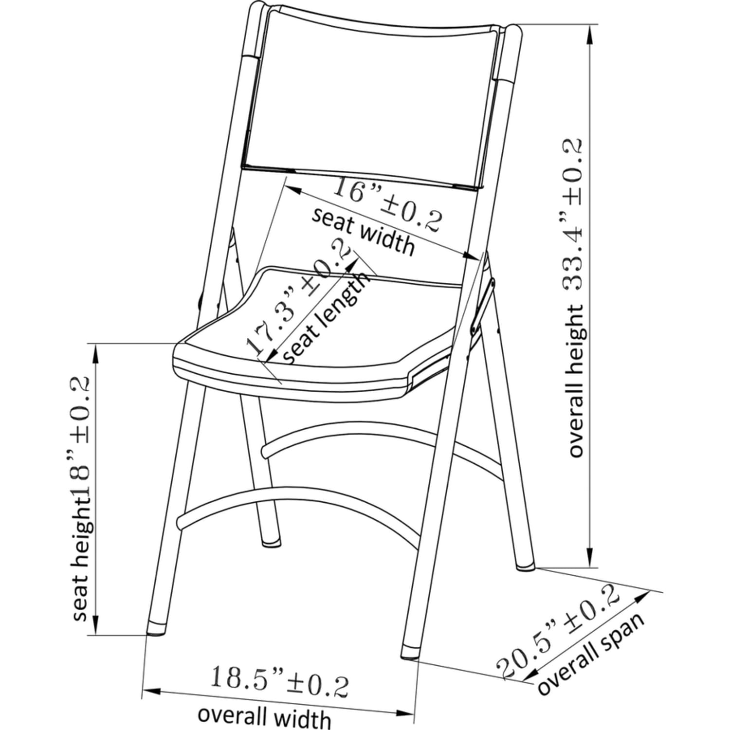 Lorell Blow Molded Folding Chairs, Platinum, Pack Of 4 - Image 10