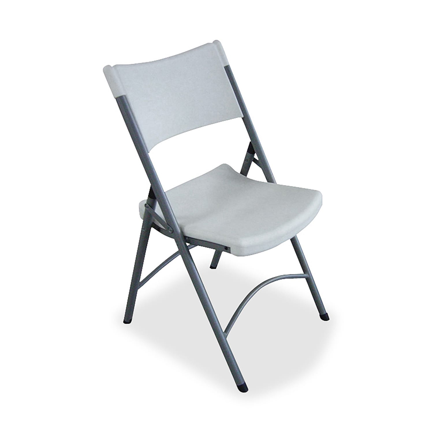 Lorell Blow Molded Folding Chairs Platinum Pack Of 4 PopularChairscom