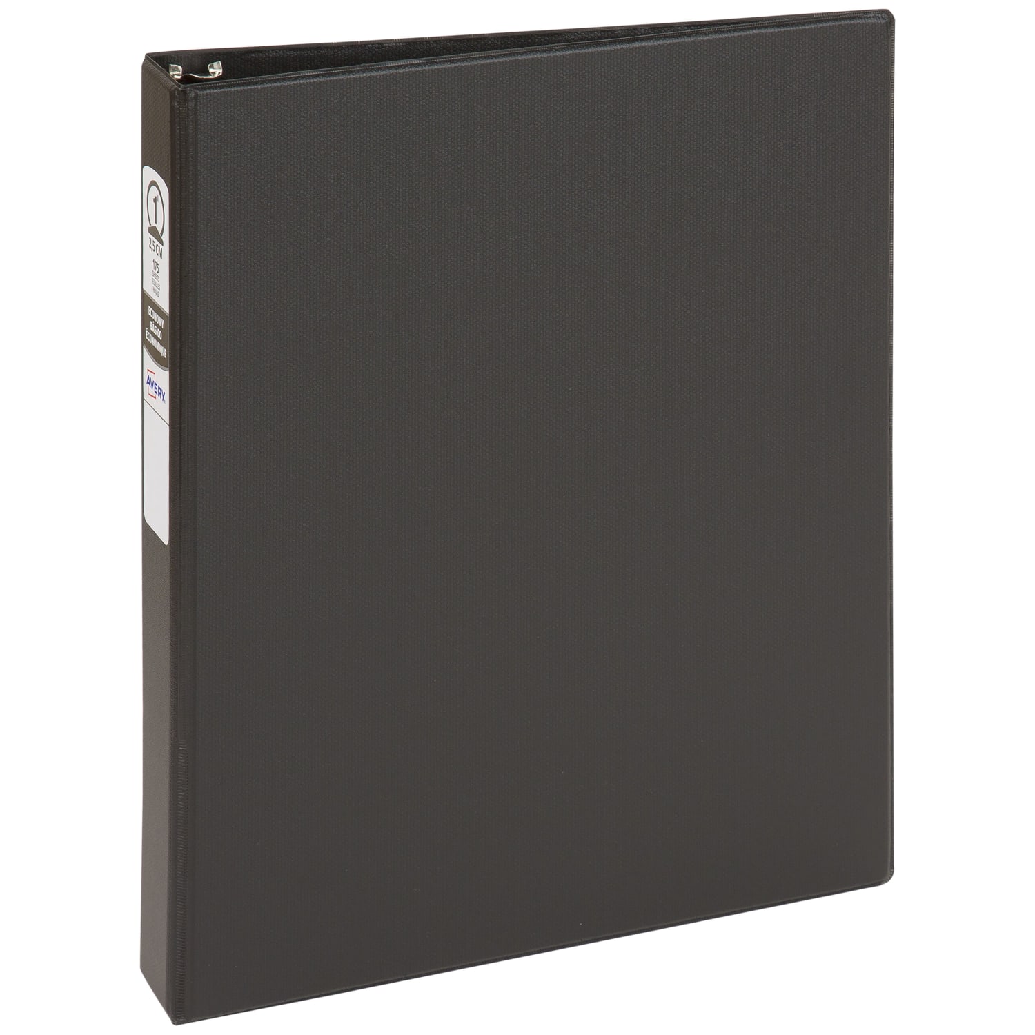 Avery Economy 3-Ring Binder, 1in Round Rings, Black