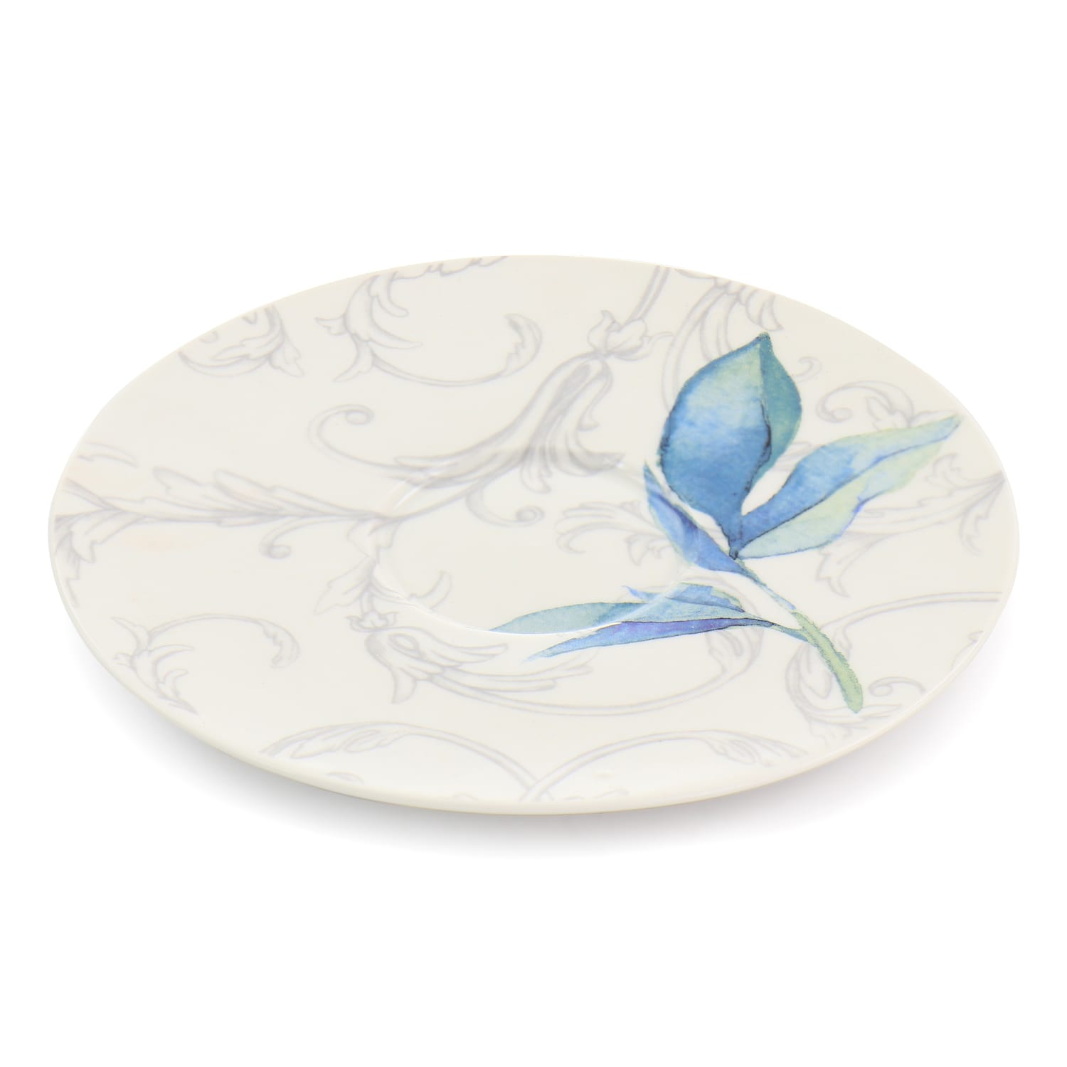 Martha Stewart Ceramic Floral Cup And Saucer Set, White - Image 4