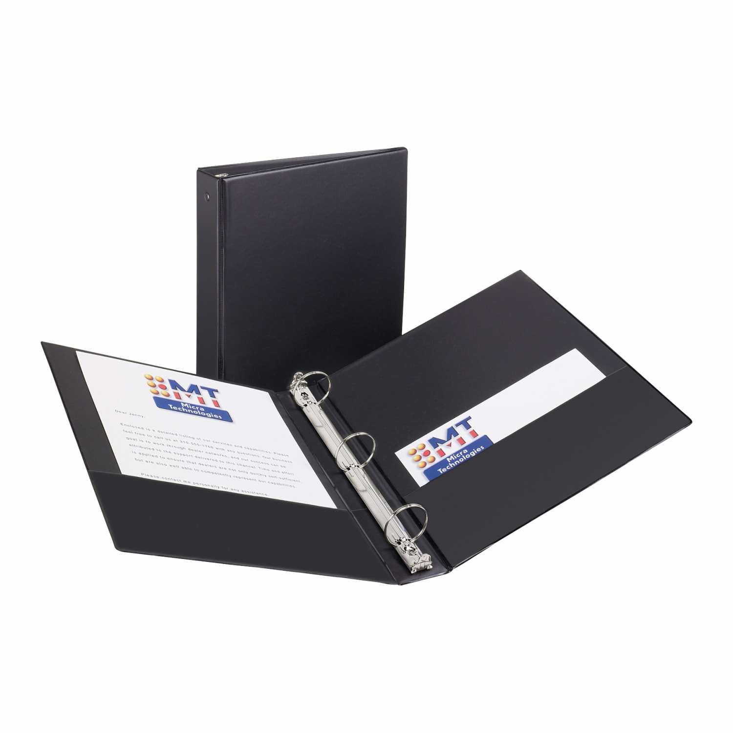 Avery Economy 3-Ring Binder, 1 1/2in D Rings, 51% Recycled, Black
