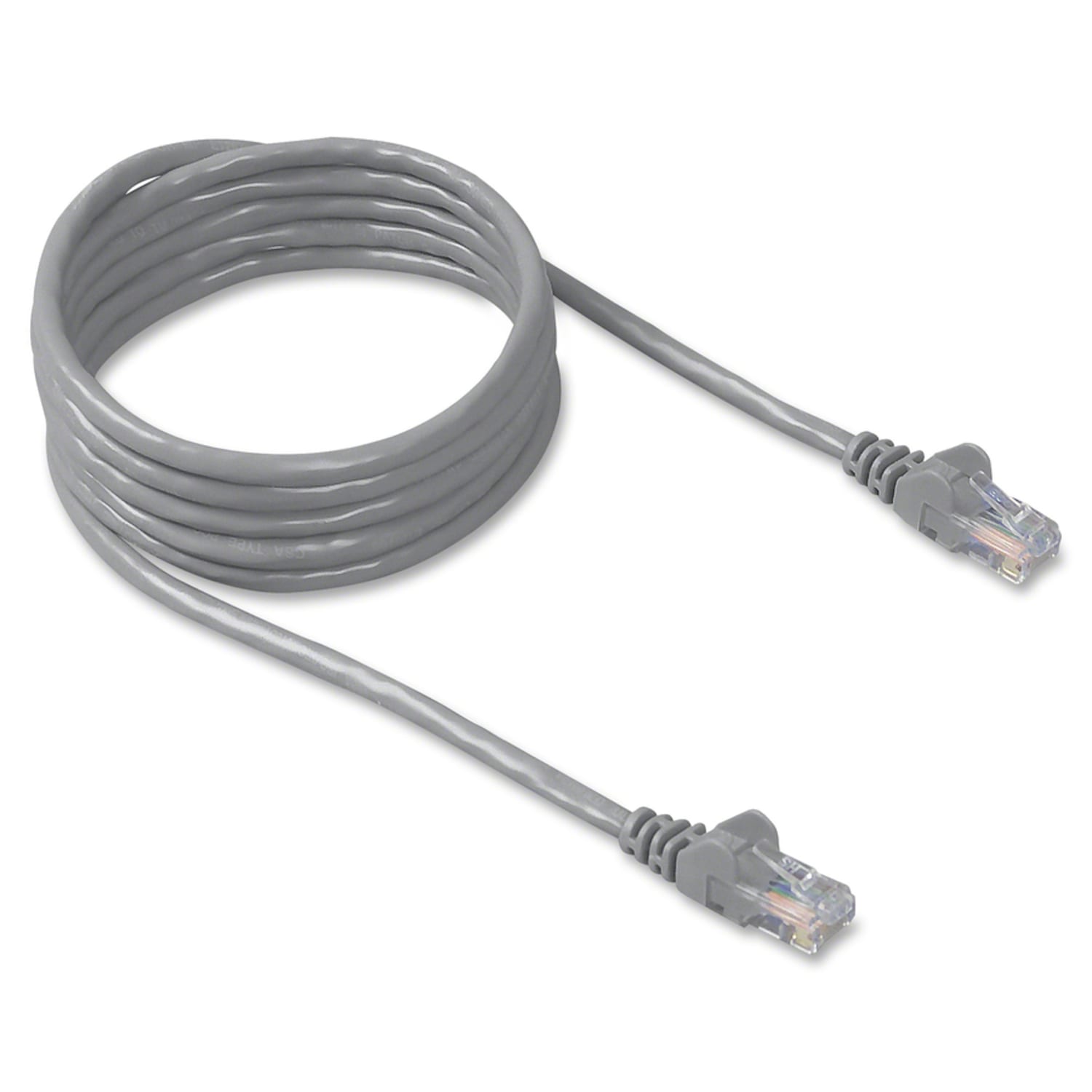 Belkin Cat5e Network Cable - RJ-45 Male Network - RJ-45 Male Network - 100ft - Gray - Image 4