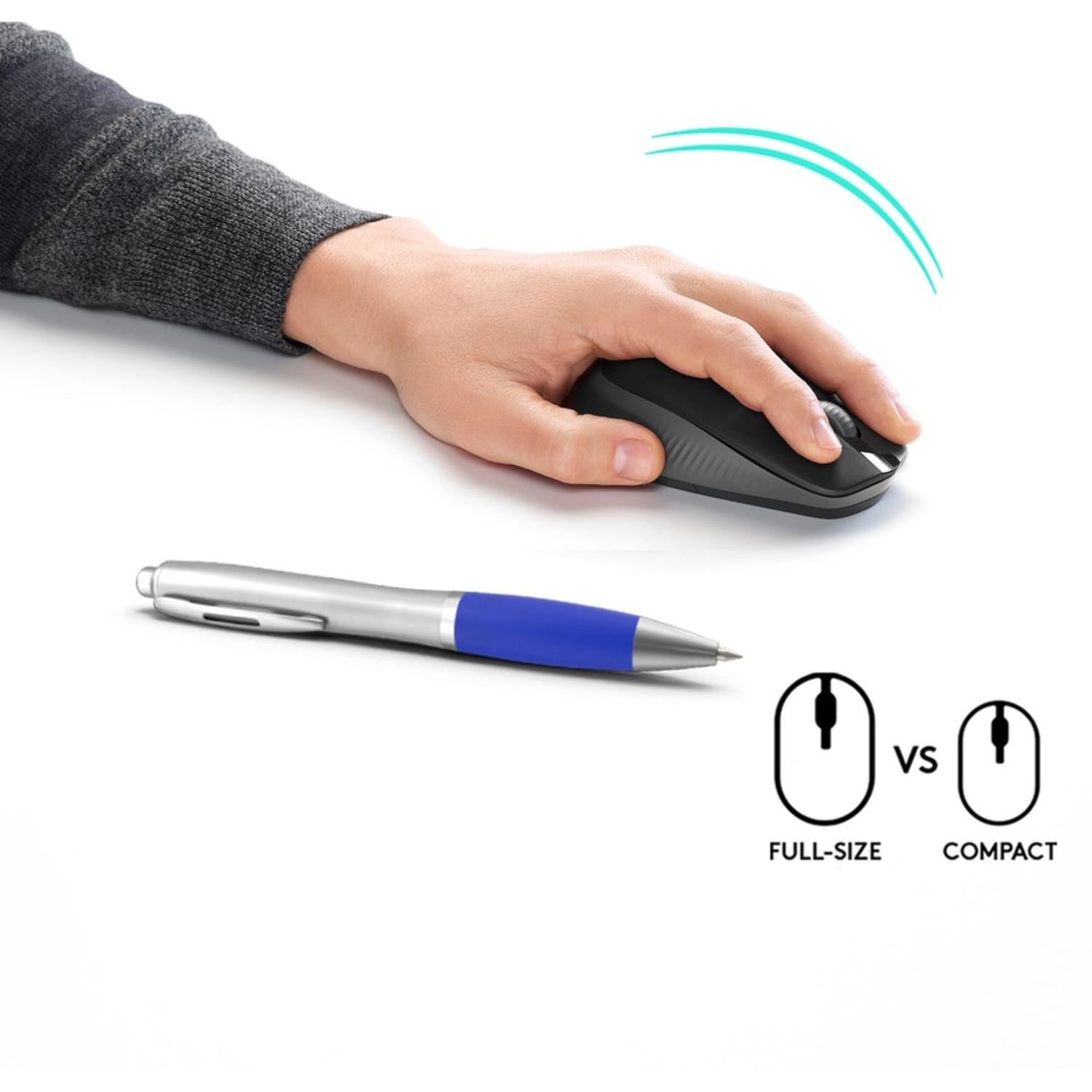 Logitech M190 Full Size Ambidextrous Wireless Mouse, Charcoal - Image 3