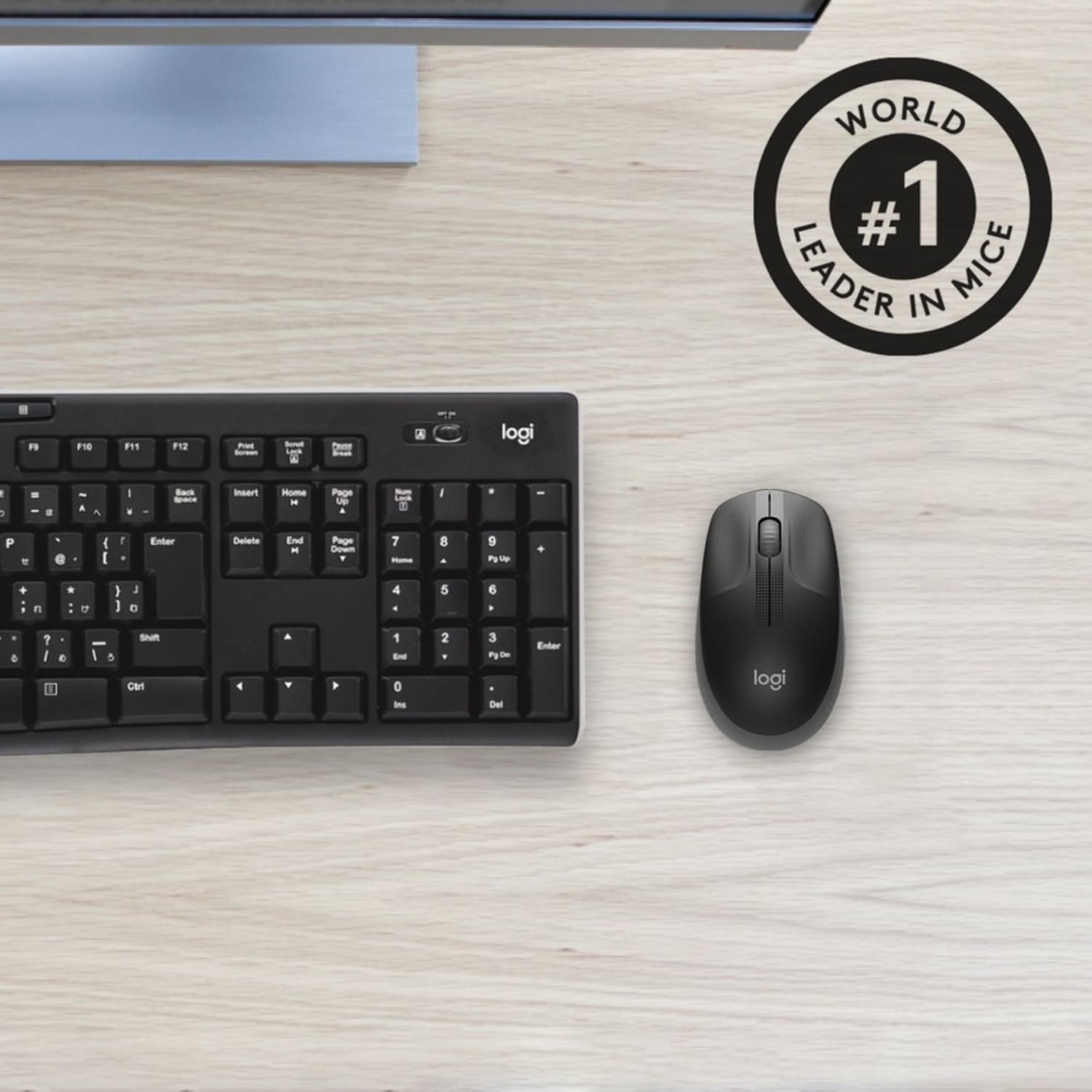 Logitech M190 Full Size Ambidextrous Wireless Mouse, Charcoal - Image 5