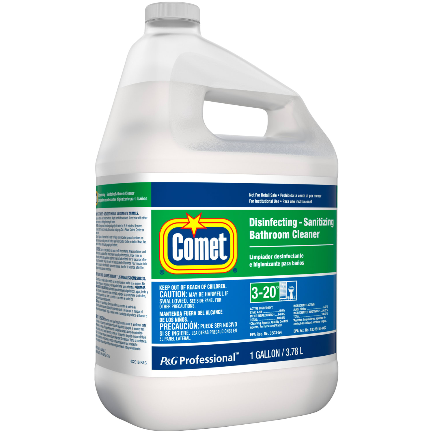 Comet Bathroom Cleaner, 128 Oz Bottle Refill - Image 4