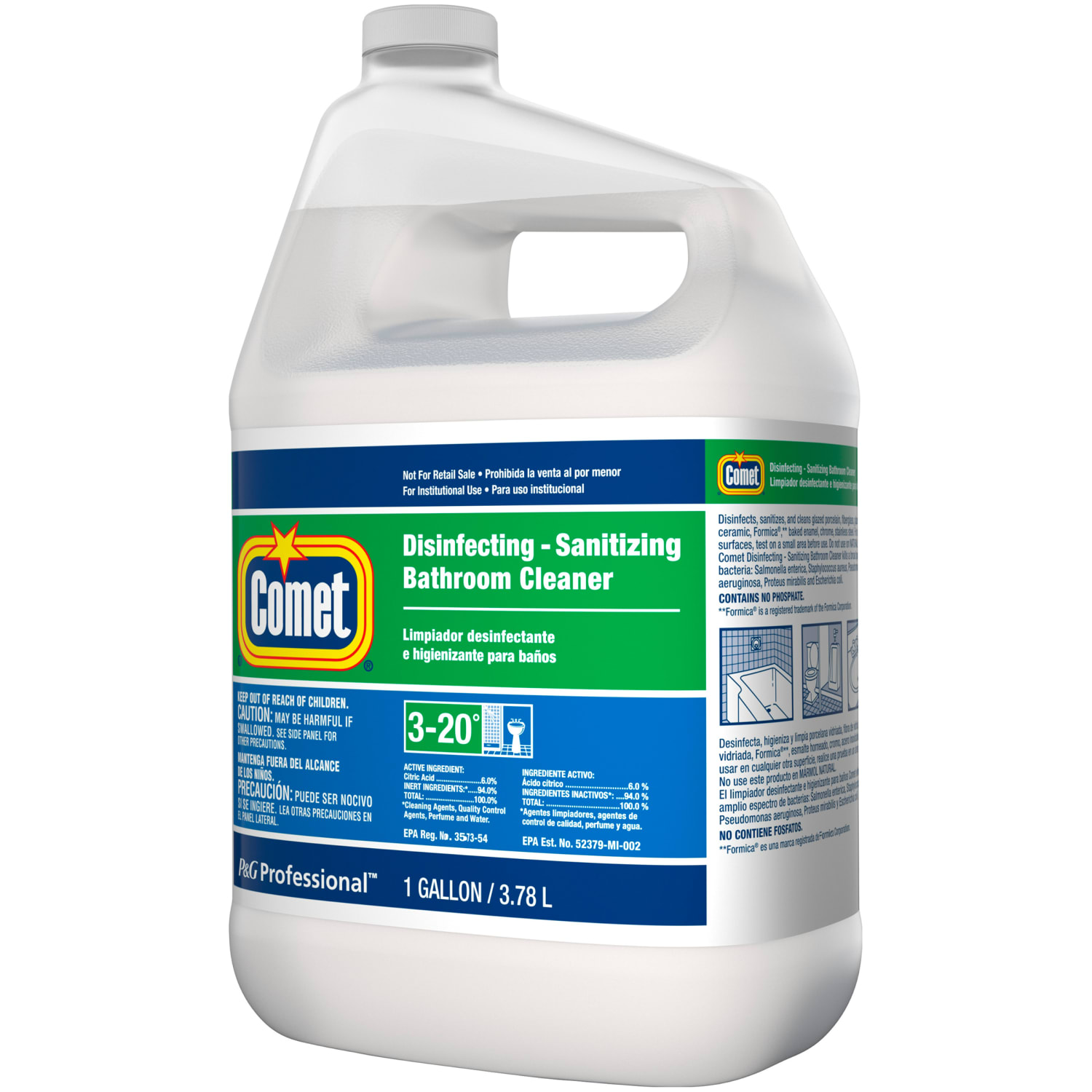 Comet Bathroom Cleaner, 128 Oz Bottle Refill - Image 5
