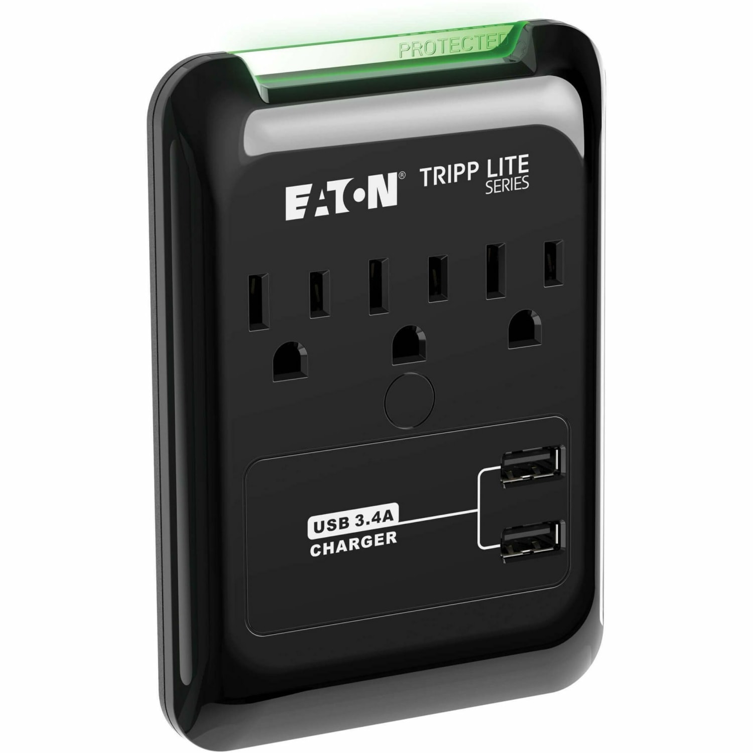 Eaton Tripp Lite Series 3-Outlet Surge Protector, Direct Plug-In, 540 Joules, 3.4 A USB Charger, Diagnostic LED - SK30USB - Image 3