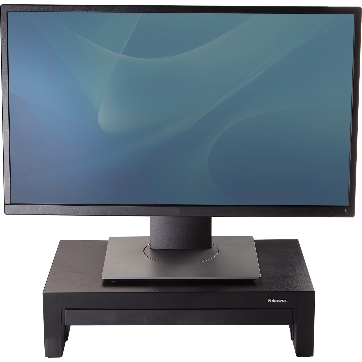 Fellowes Designer Suites Height-Adjustable Monitor Riser With Storage Tray, 4.38inH x 16inW x 9.38inD, Black - Image 5