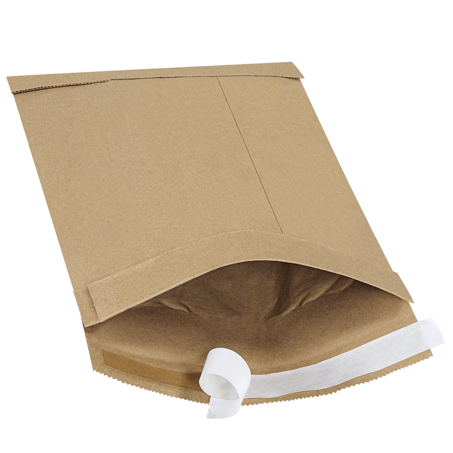 South Coast Paper Kraft Self-Seal Padded Mailers, #1, 7 1/4in x 12in, Pack Of 25
