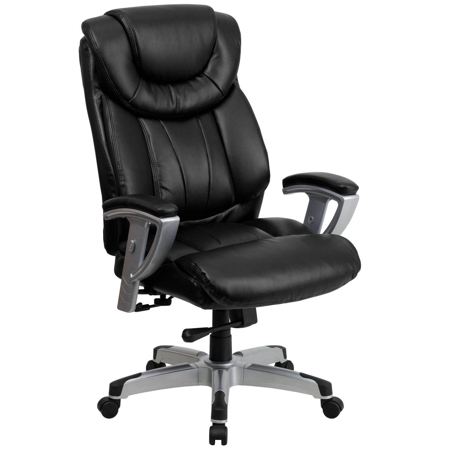 Flash Furniture Hercules Big Tall LeatherSoft™ Faux Leather Swivel Office Chair With Adjustable Arms Black PopularChairscom Flash Furniture Hercules Big Tall LeatherSoft™ Faux Leather Swivel Office Chair With Adjustable Arms Black PopularChairscom