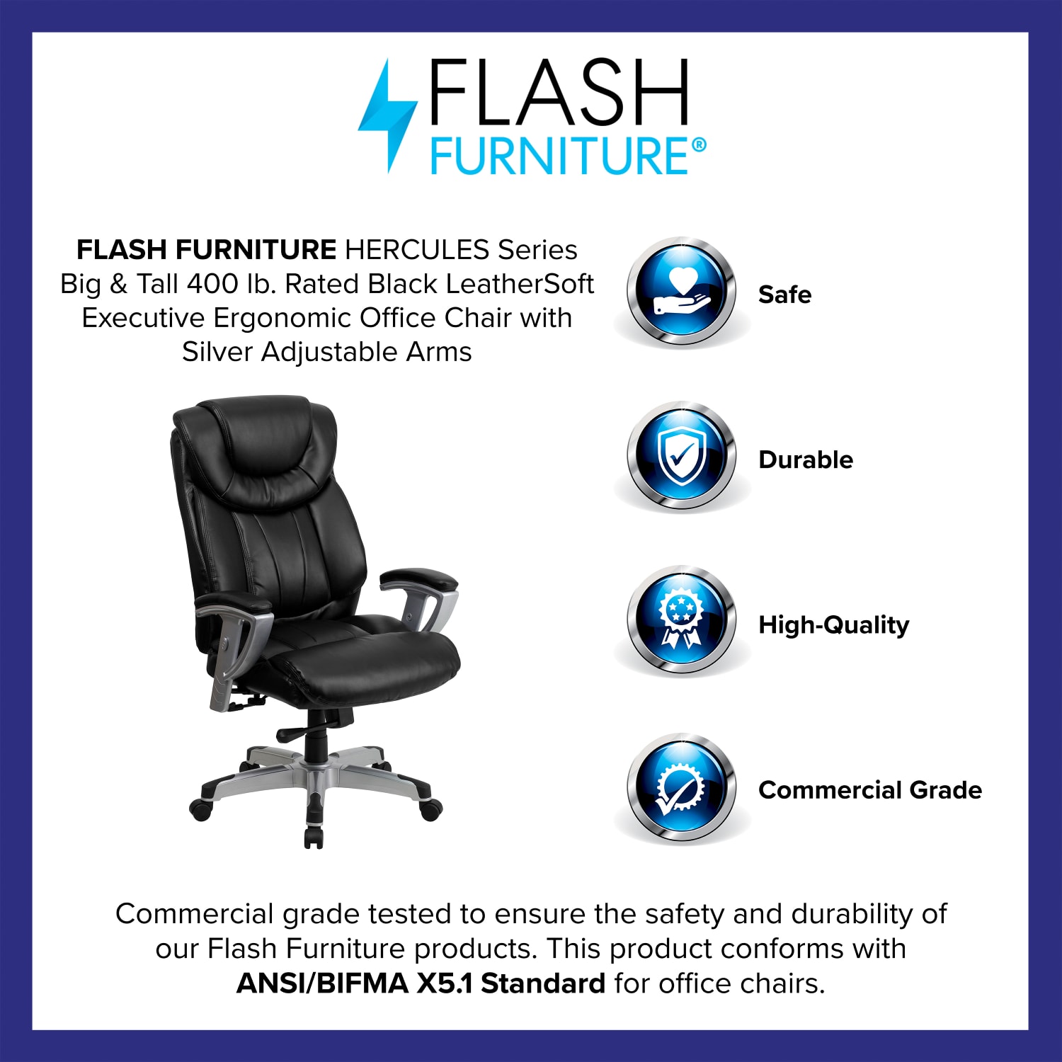 Flash Furniture Hercules Big Tall LeatherSoft™ Faux Leather Swivel Office Chair With Adjustable Arms Black PopularChairscom Flash Furniture Hercules Big Tall LeatherSoft™ Faux Leather Swivel Office Chair With Adjustable Arms Black PopularChairscom