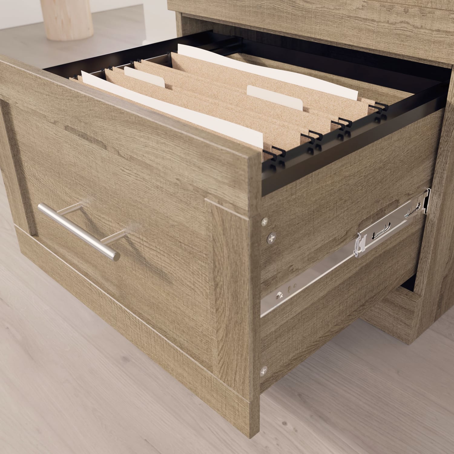 Realspace 17inD Vertical 2-Drawer File Cabinet, Spring Oak - Image 6
