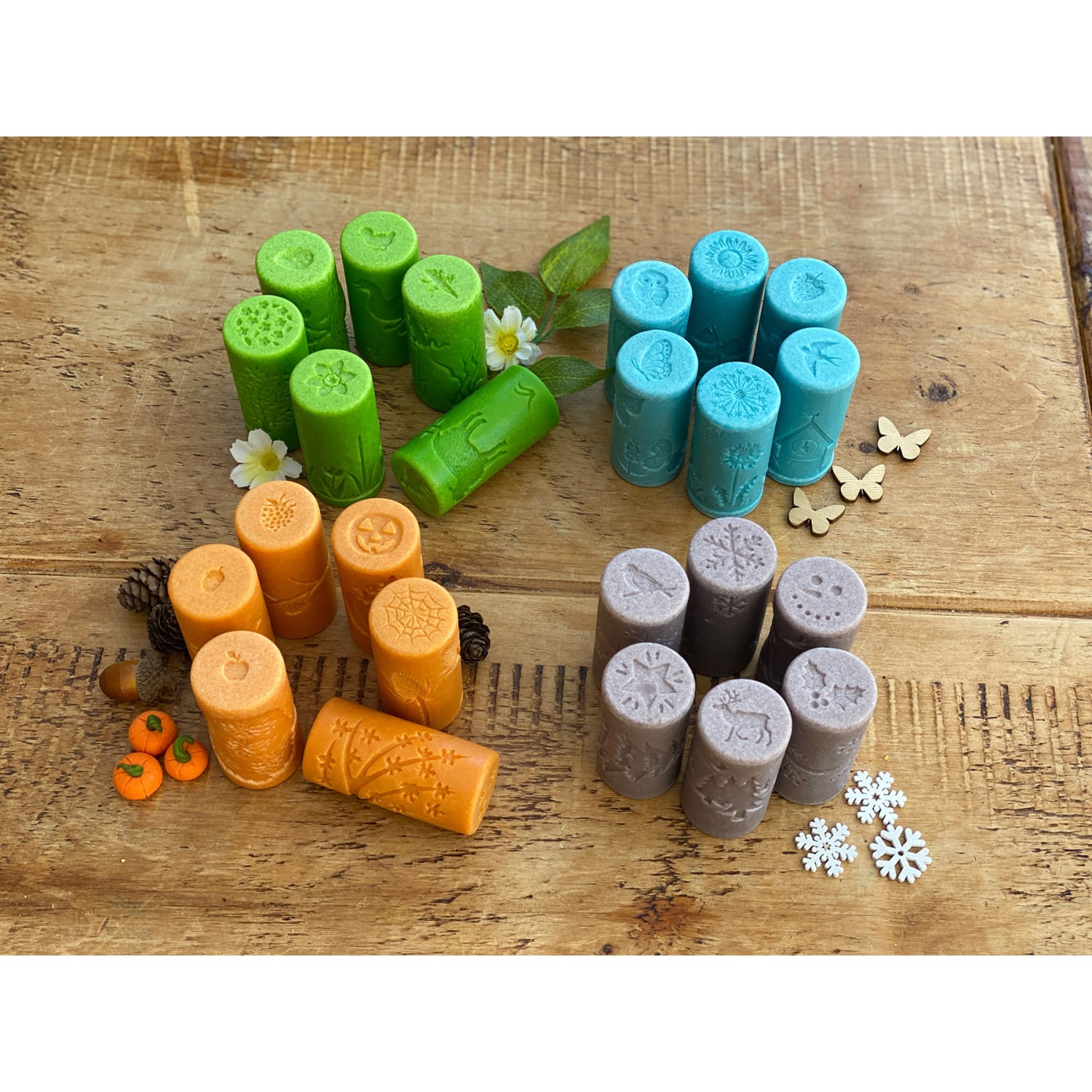 Yellow Door Lets Roll Rollers, 2-3/4in x 1-3/8in, Seasons, Set Of 24 Rollers - Image 5