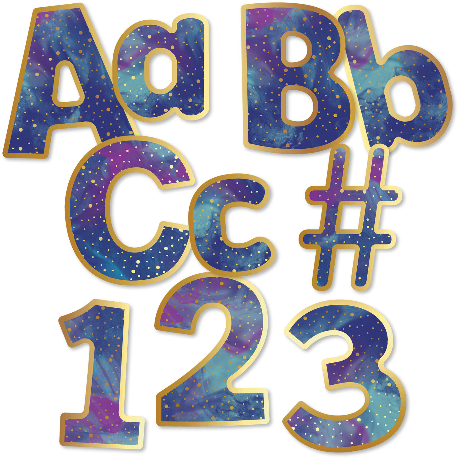Carson Dellosa Education EZ Letters Combo Pack, Galaxy, 4-inch, 219 Pieces Per Pack, Set Of 3 Packs - Image 3