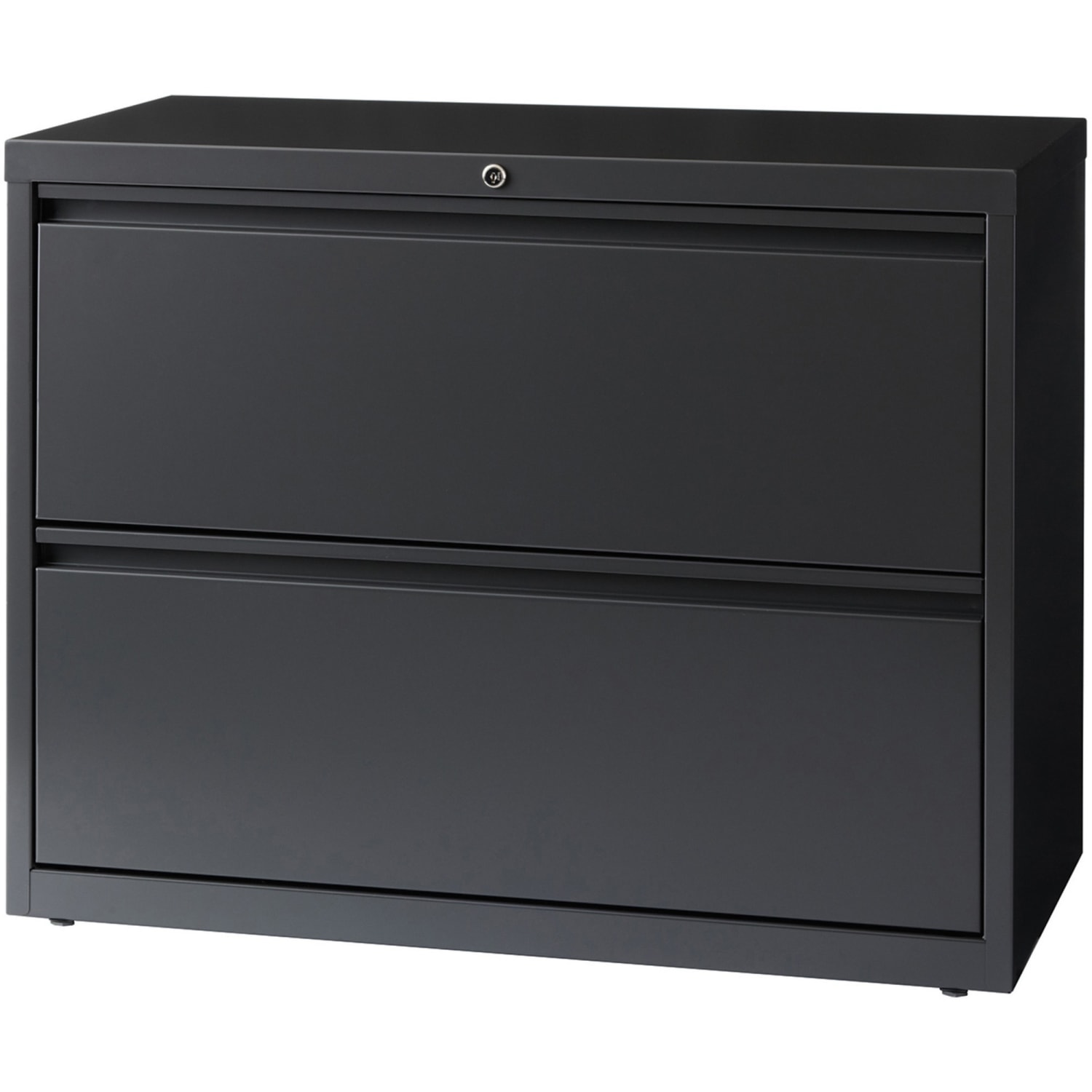 Lorell 36inW x 18-5/8inD Lateral 2-Drawer File Cabinet, Charcoal - Image 4