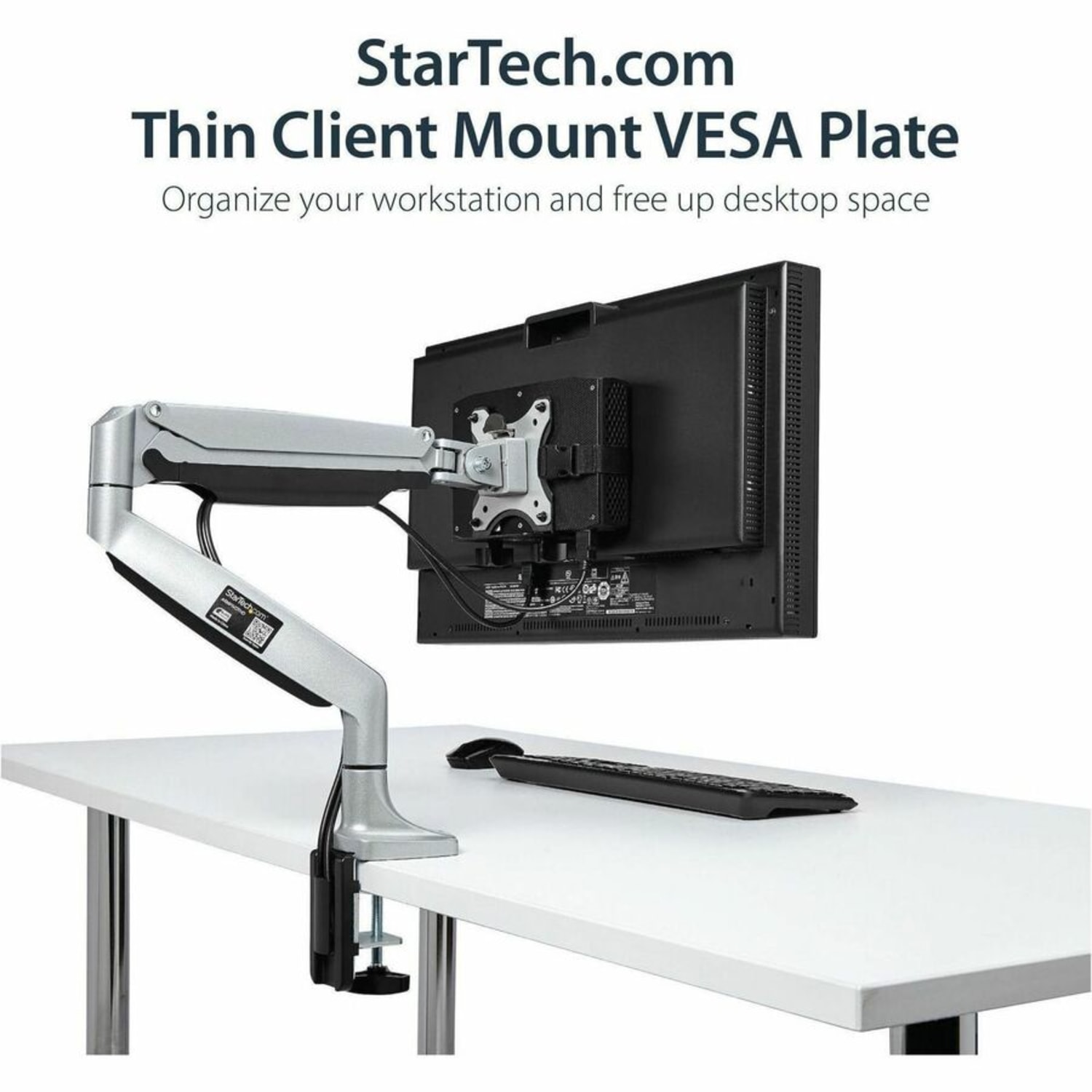 StarTech.com Thin Client Mount - VESA Mounting Bracket - Under Desk Computer Mount - Thin Client PC Monitor Mount - Image 3