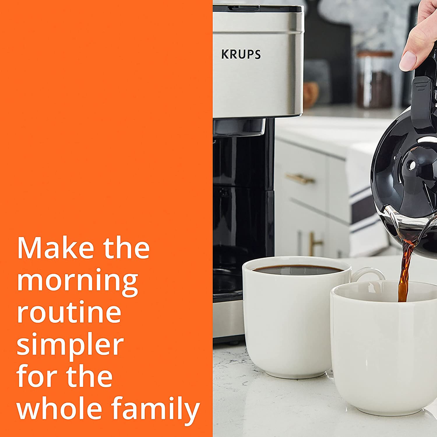 KRUPS Simply Brew 10-Cup Programmable Coffee Maker, Silver - Image 4