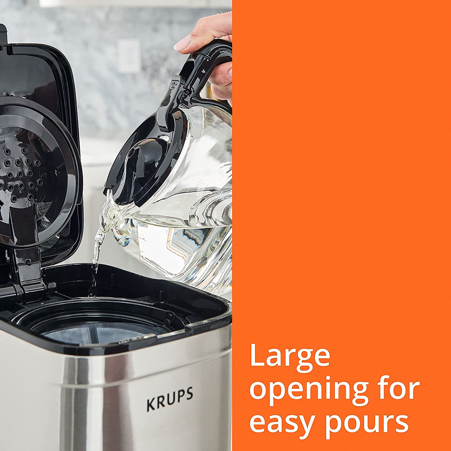 KRUPS Simply Brew 10-Cup Programmable Coffee Maker, Silver - Image 6