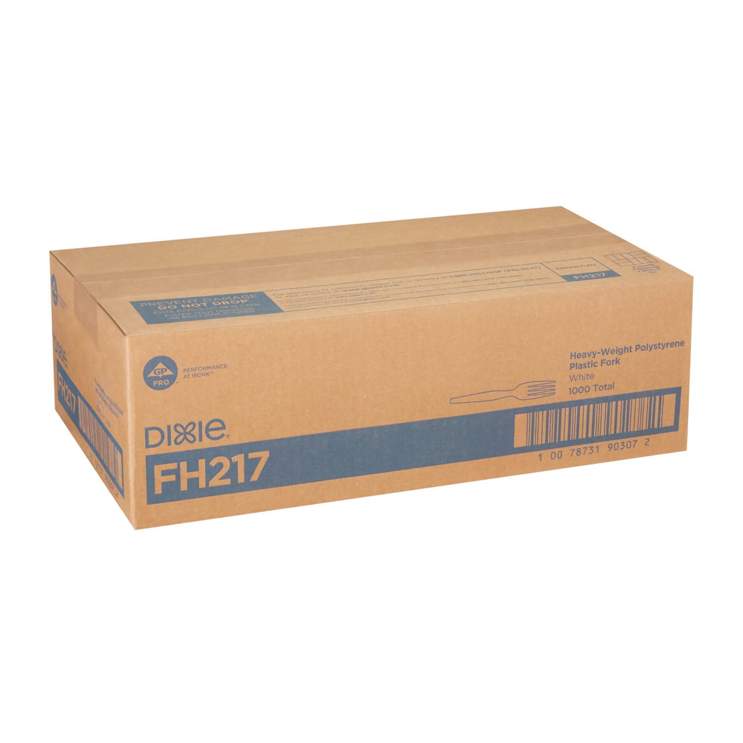 Dixie Heavyweight Styrene Forks, White, Carton Of 1,000 - Image 3