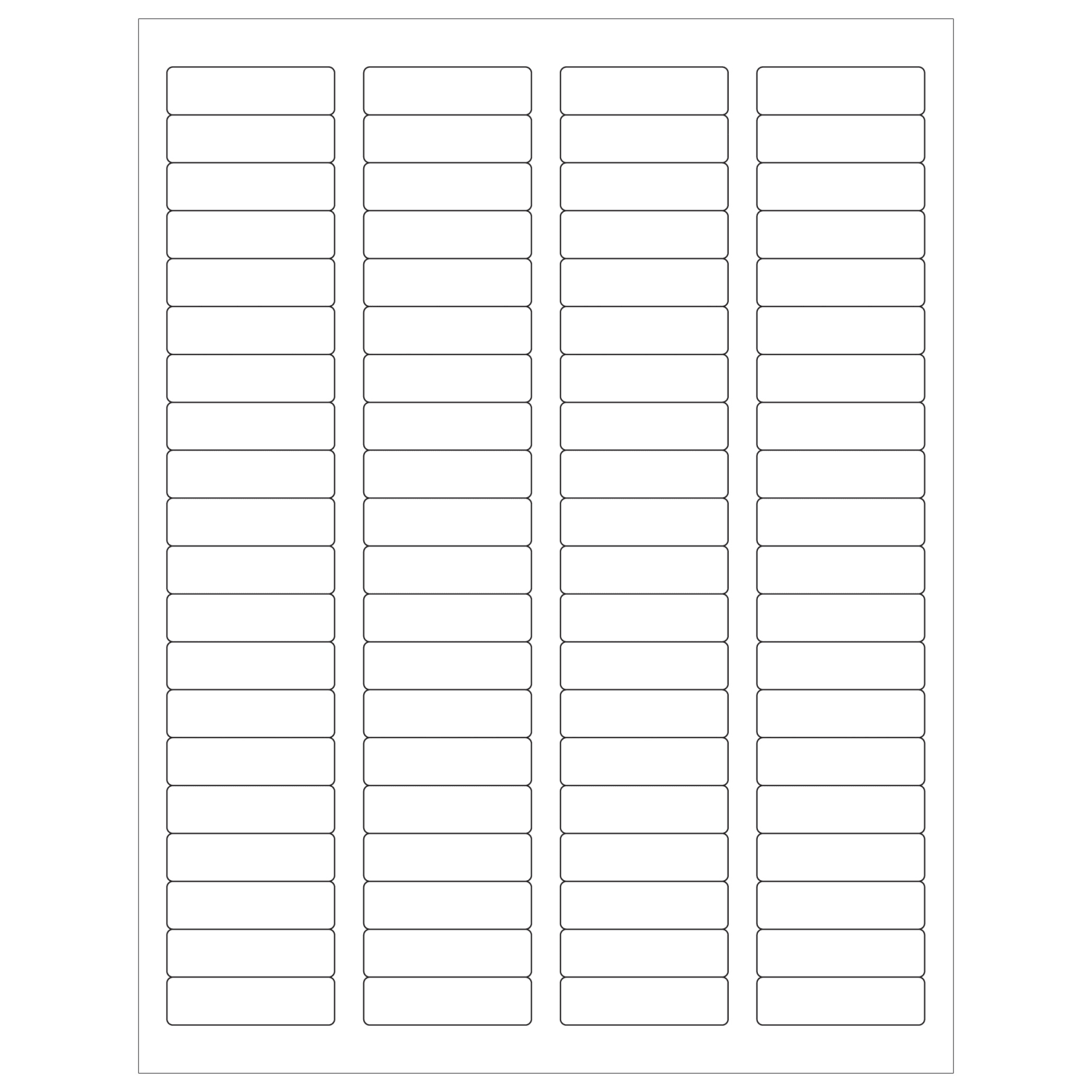 Tape Logic Removable Laser Labels, LL261, Rectangle, 1 3/4in x 1/2in, White, Case Of 8,000
