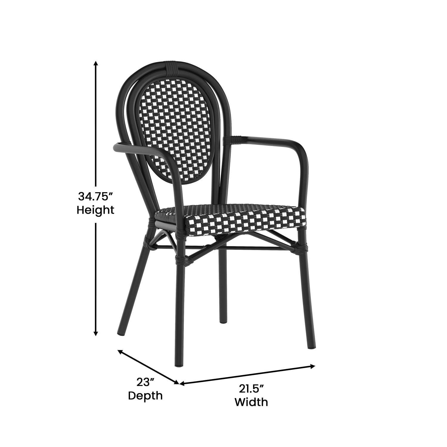 Flash Furniture 4 Pack Lourdes IndoorOutdoor Commercial Thonet Bistro Stacking Chair with Arms Black WhiteBlack Frame 4SDA6422ABKWBK PopularChairscom Flash Furniture 4 Pack Lourdes IndoorOutdoor Commercial Thonet Bistro Stacking Chair with Arms Black WhiteBlack Frame 4SDA6422ABKWBK PopularChairscom