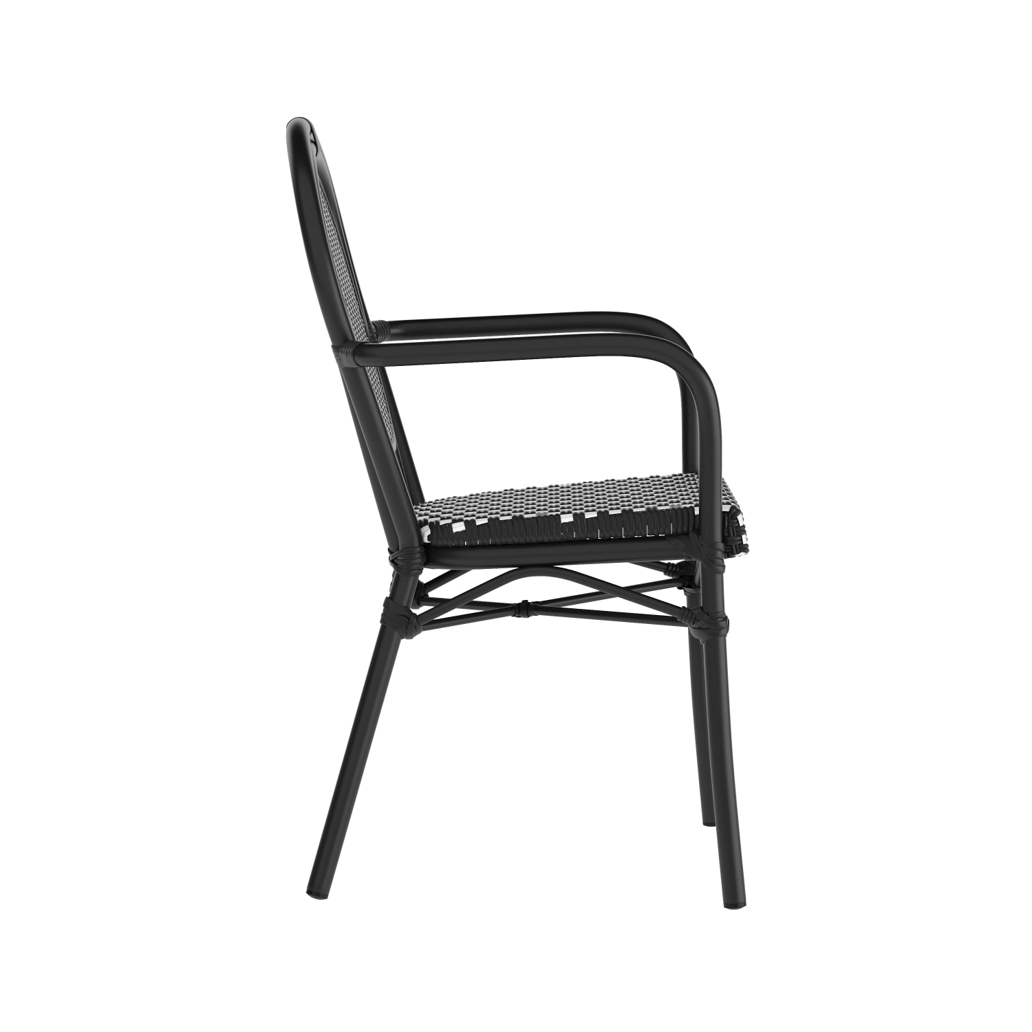 Flash Furniture 4 Pack Lourdes IndoorOutdoor Commercial Thonet Bistro Stacking Chair with Arms Black WhiteBlack Frame 4SDA6422ABKWBK PopularChairscom Flash Furniture 4 Pack Lourdes IndoorOutdoor Commercial Thonet Bistro Stacking Chair with Arms Black WhiteBlack Frame 4SDA6422ABKWBK PopularChairscom