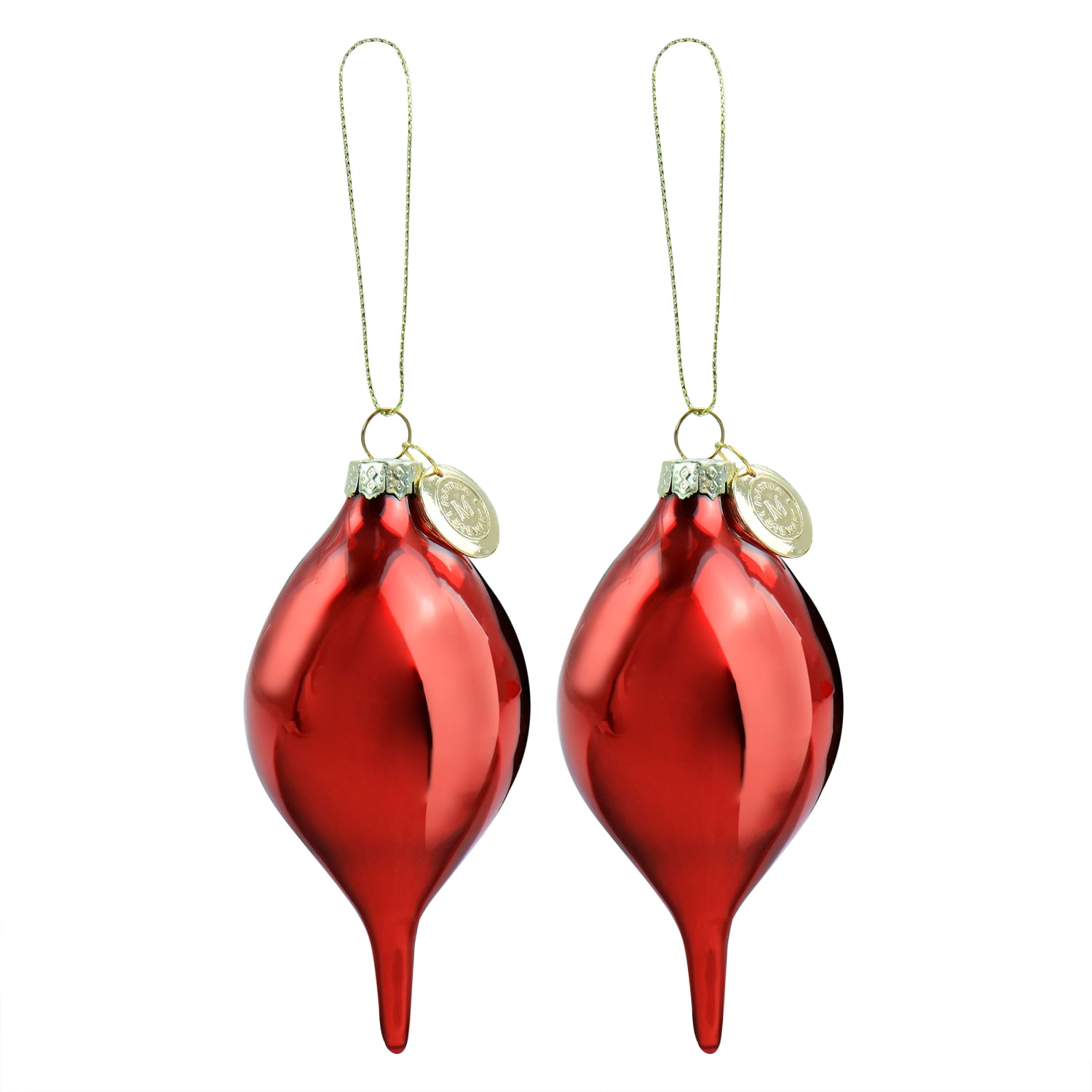 Martha Stewart Holiday Pointy Ball And Pinecone 4-Piece Ornament Set, Red - Image 6